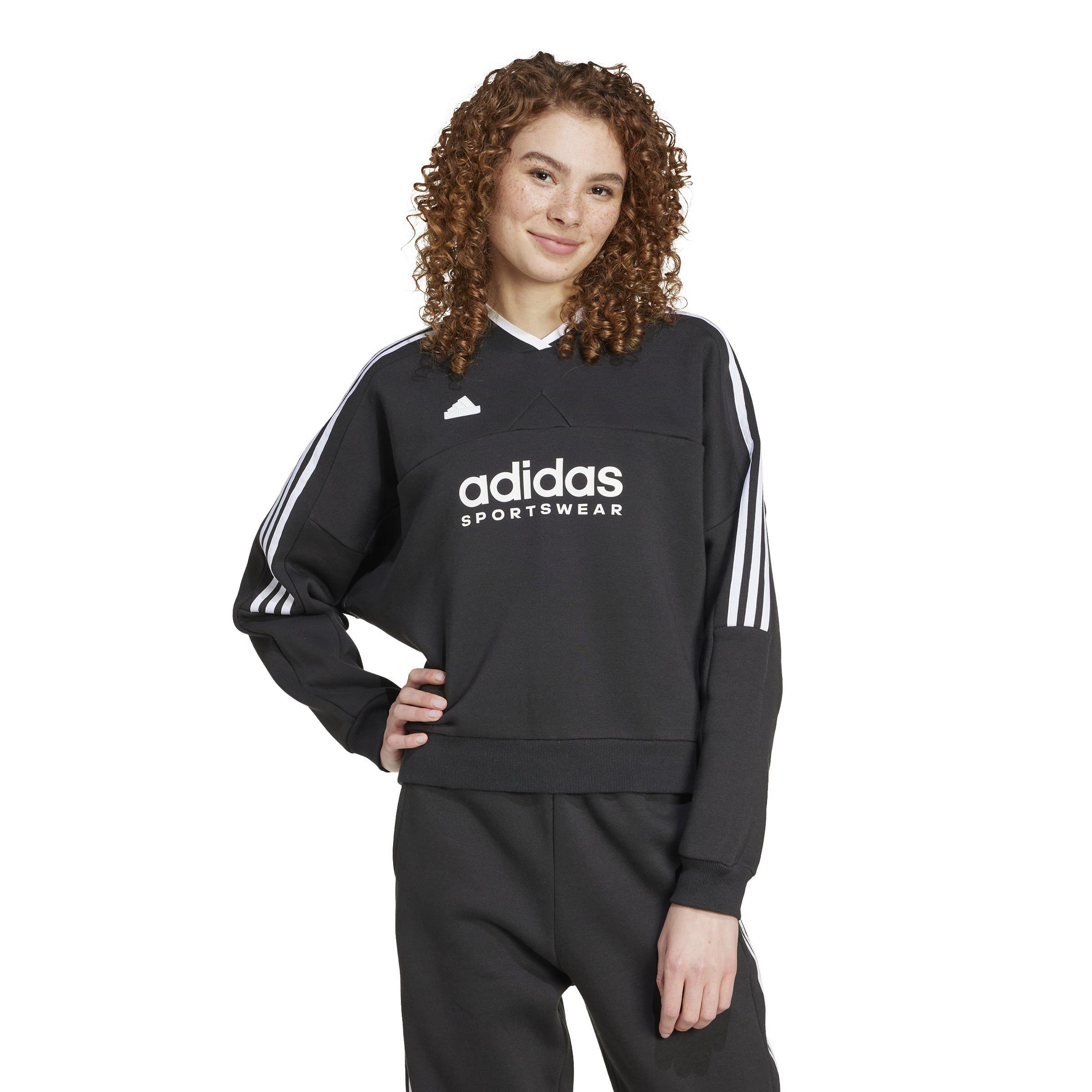 Black - adidas - Tiro Cut 3-Stripes Fleece Sweatshirt Womens - 2