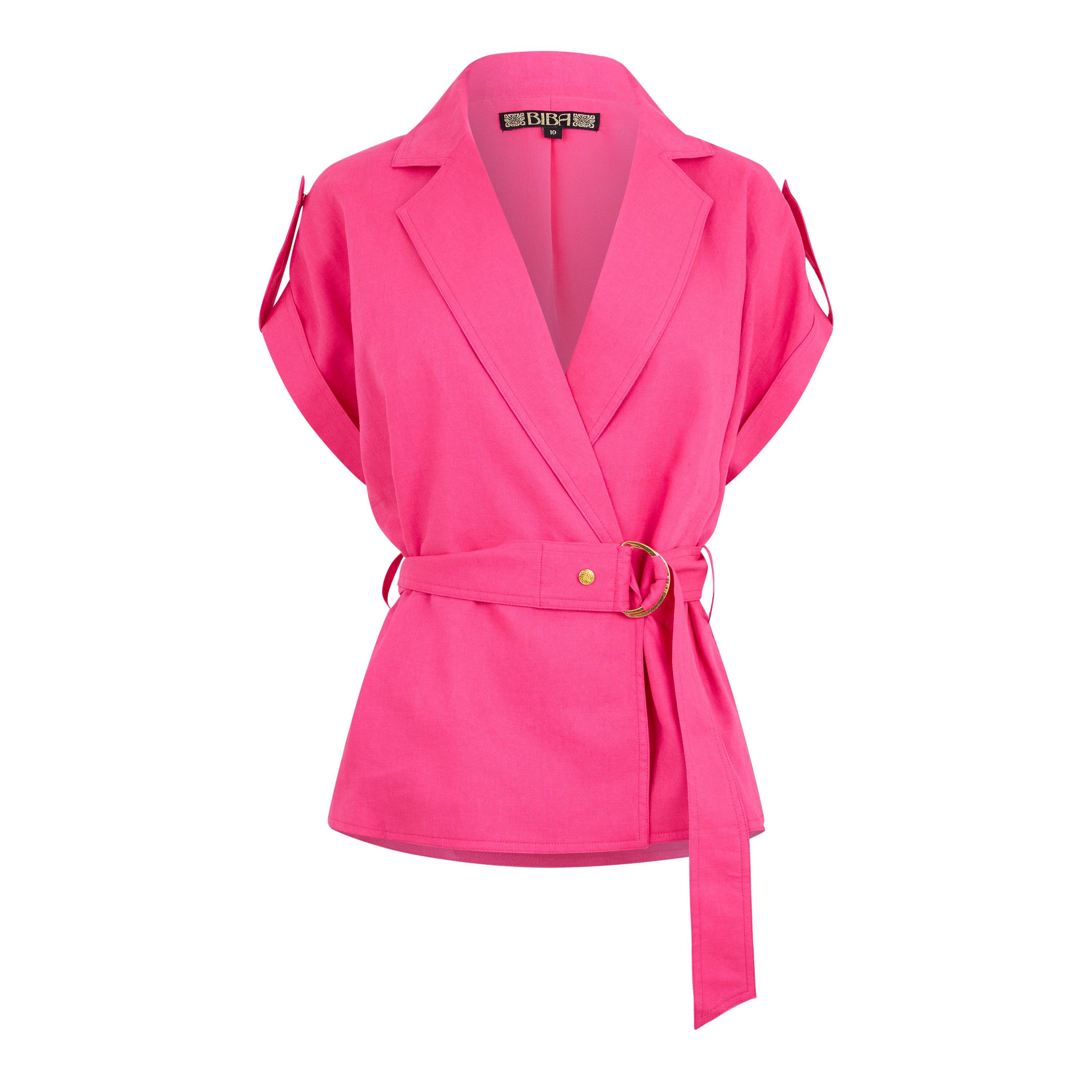 Rosa - Biba - Women's  Linen Short Sleeve Overcoat - 5