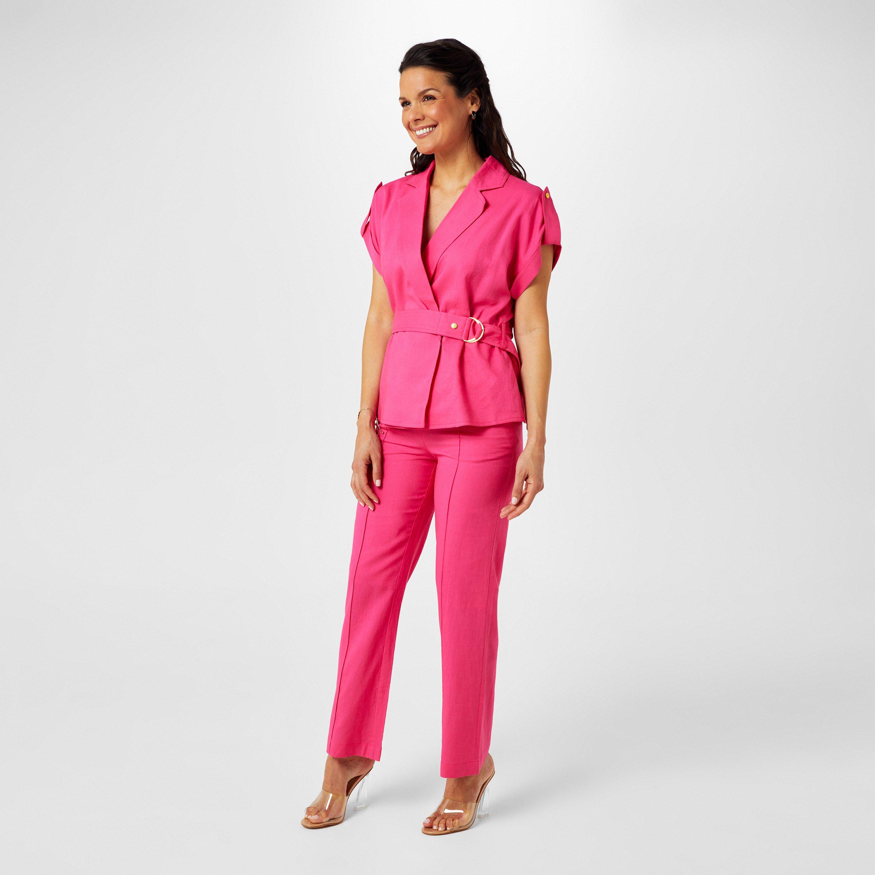 Rosa - Biba - Women's  Linen Short Sleeve Overcoat - 4