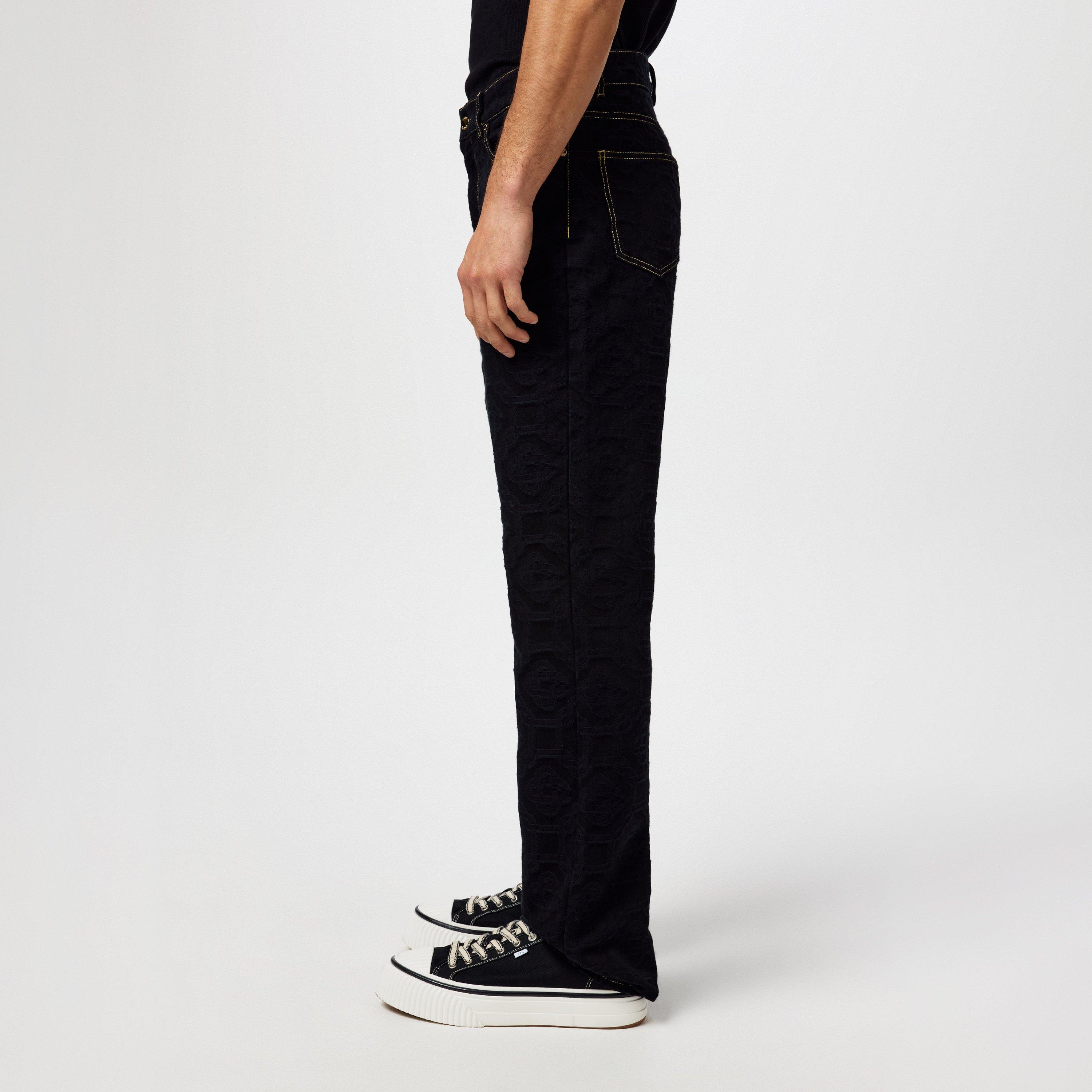 Black - Casablanca - Jacquard Monogram Jeans - 2