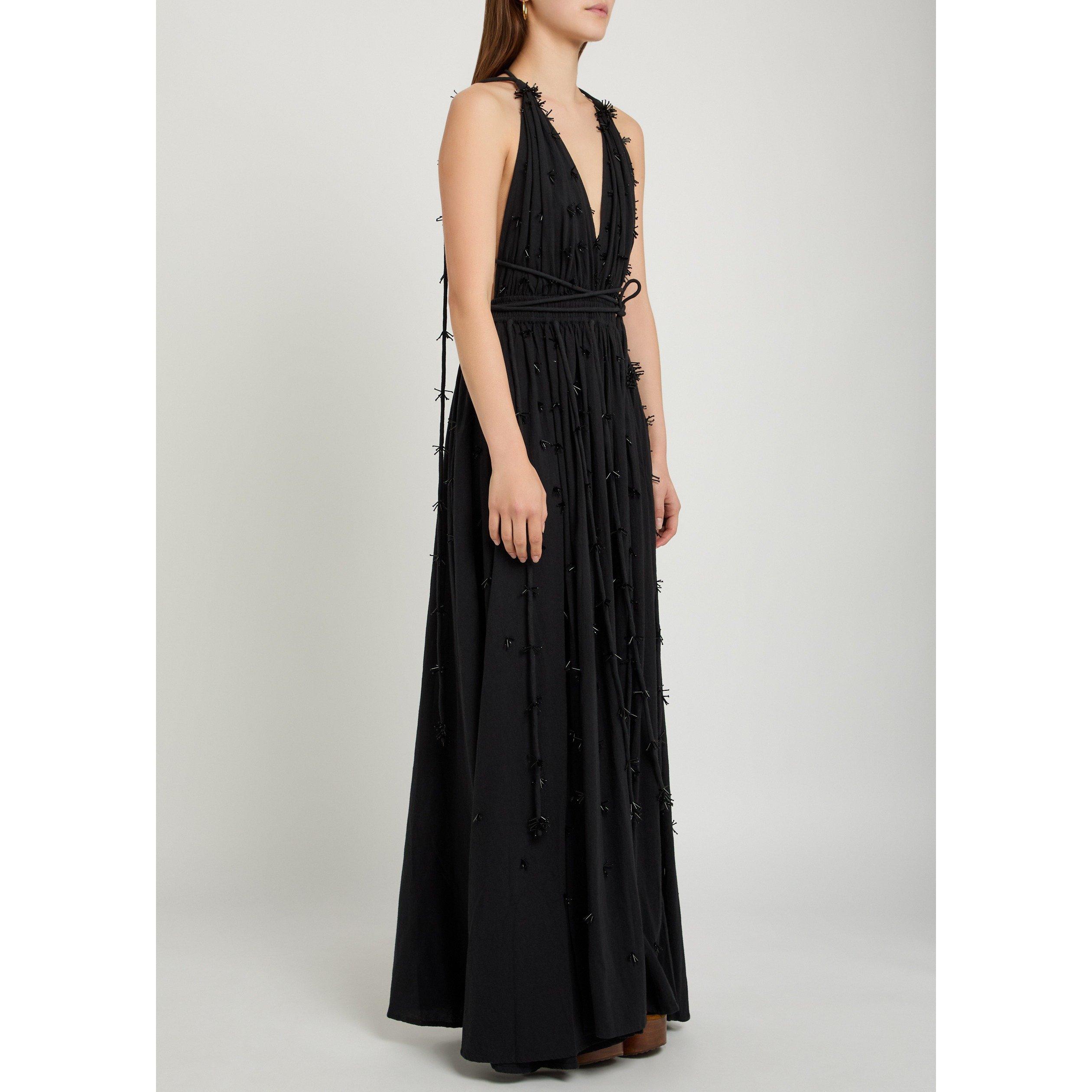 BLACK - Caravana - ARTISANAL COTTON MAXI DRESS W - 2