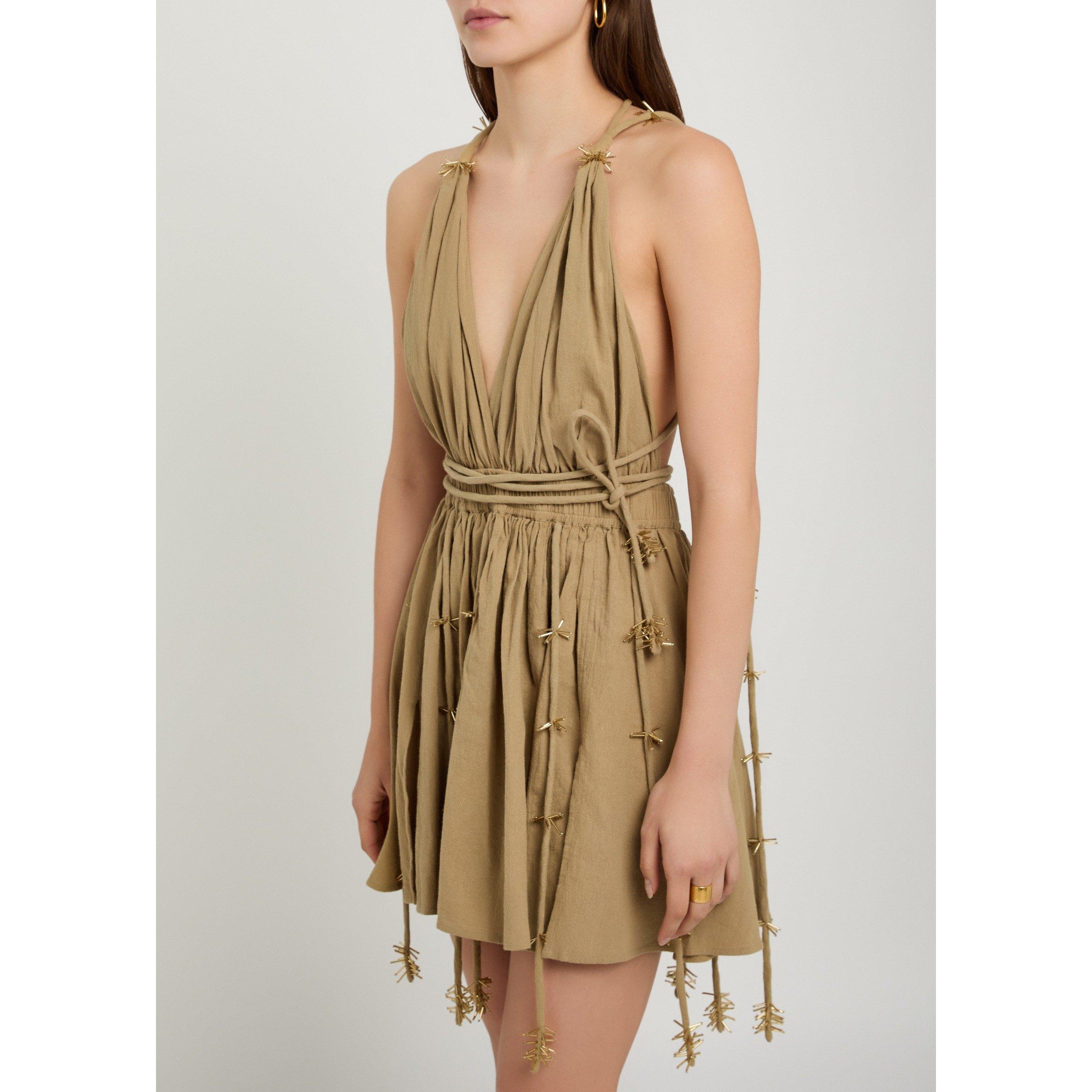 BEIGE - Caravana - ARTISANAL COTTON SHORT DRESS W - 2