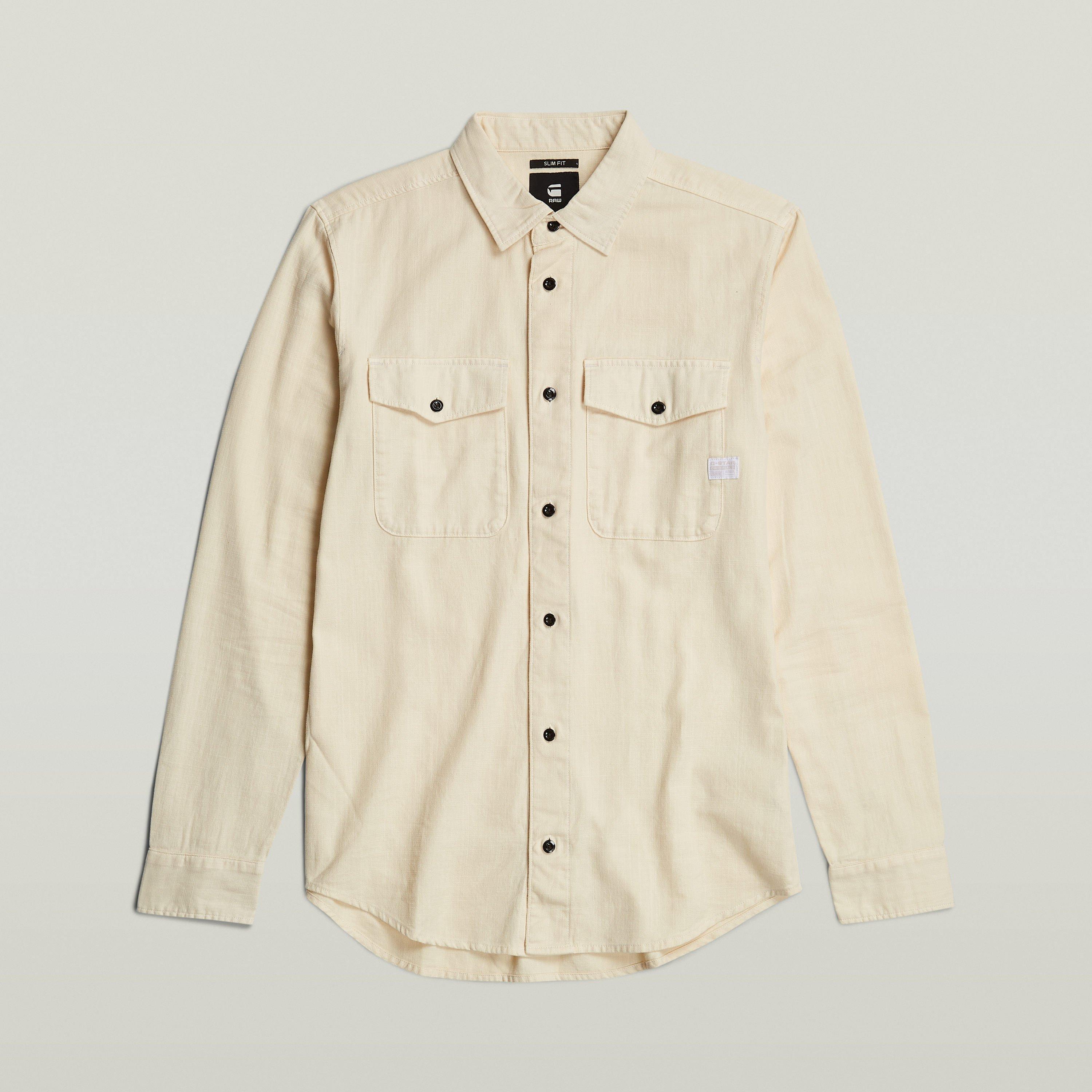 Ecru GD C487 - G Star - Men's Marine Long-Sleeve Denim Shirt - 4