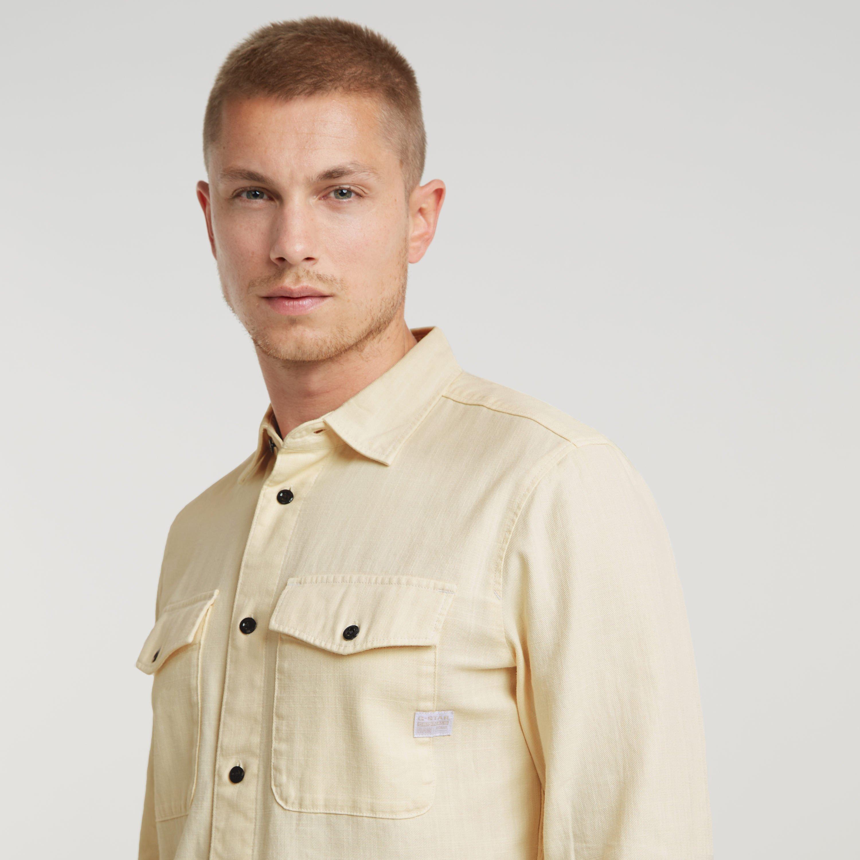 Ecru GD C487 - G Star - Men's Marine Long-Sleeve Denim Shirt - 5