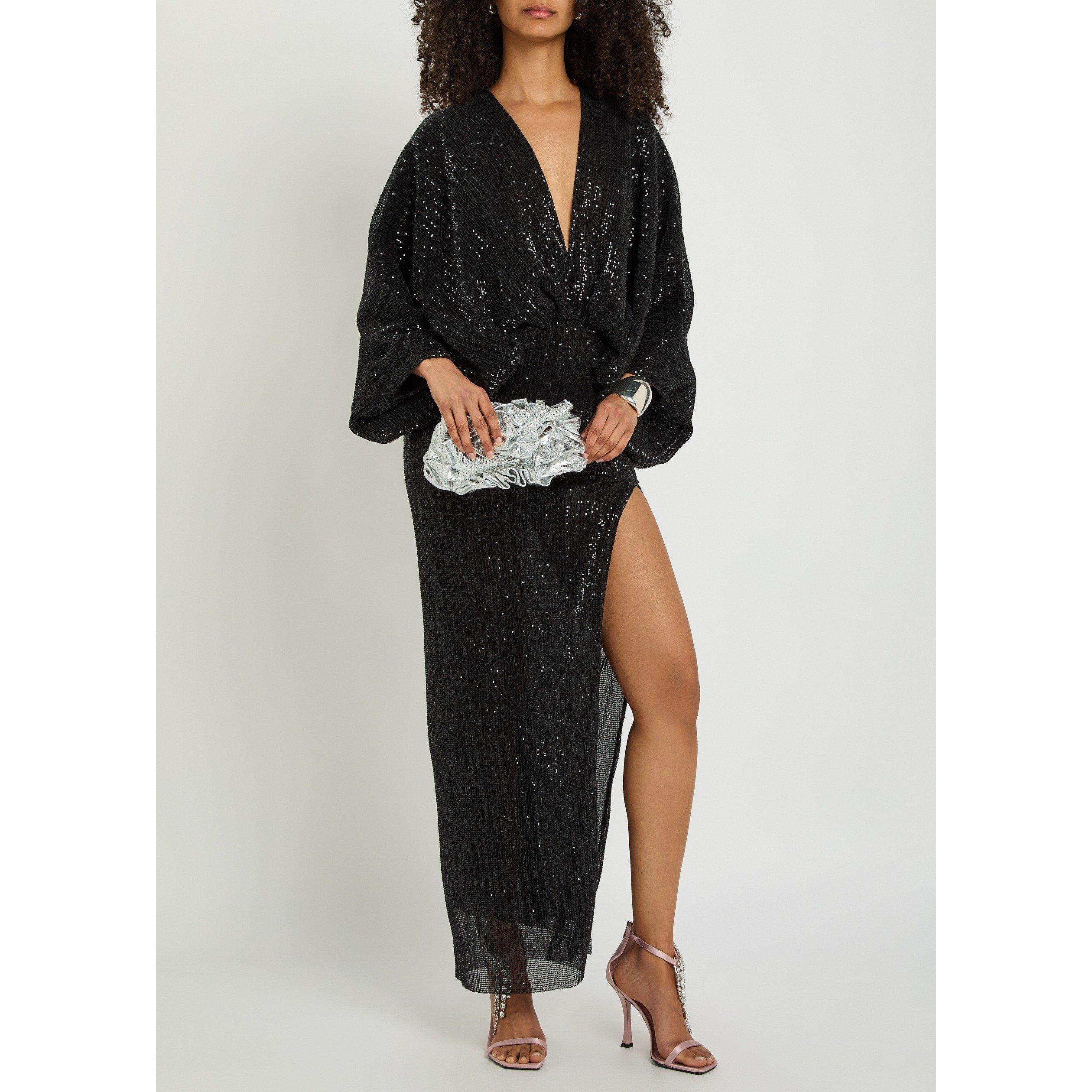 BLACK - Unknown - Women's Paradiso Split Sequin Ball Gown - 5