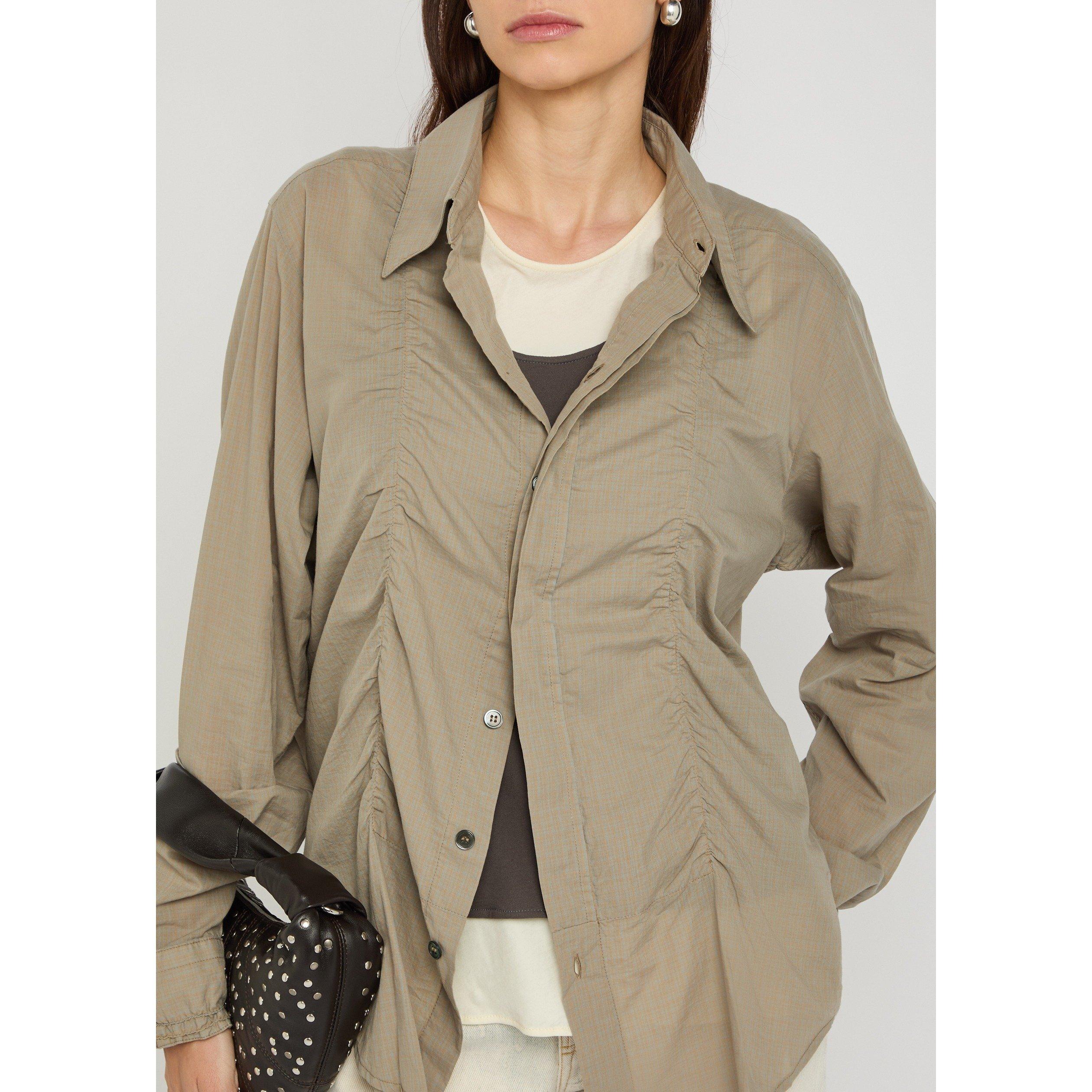 GREY - Our Legacy - Women's Jumble Check Long-Sleeve Cotton Shirt - 4
