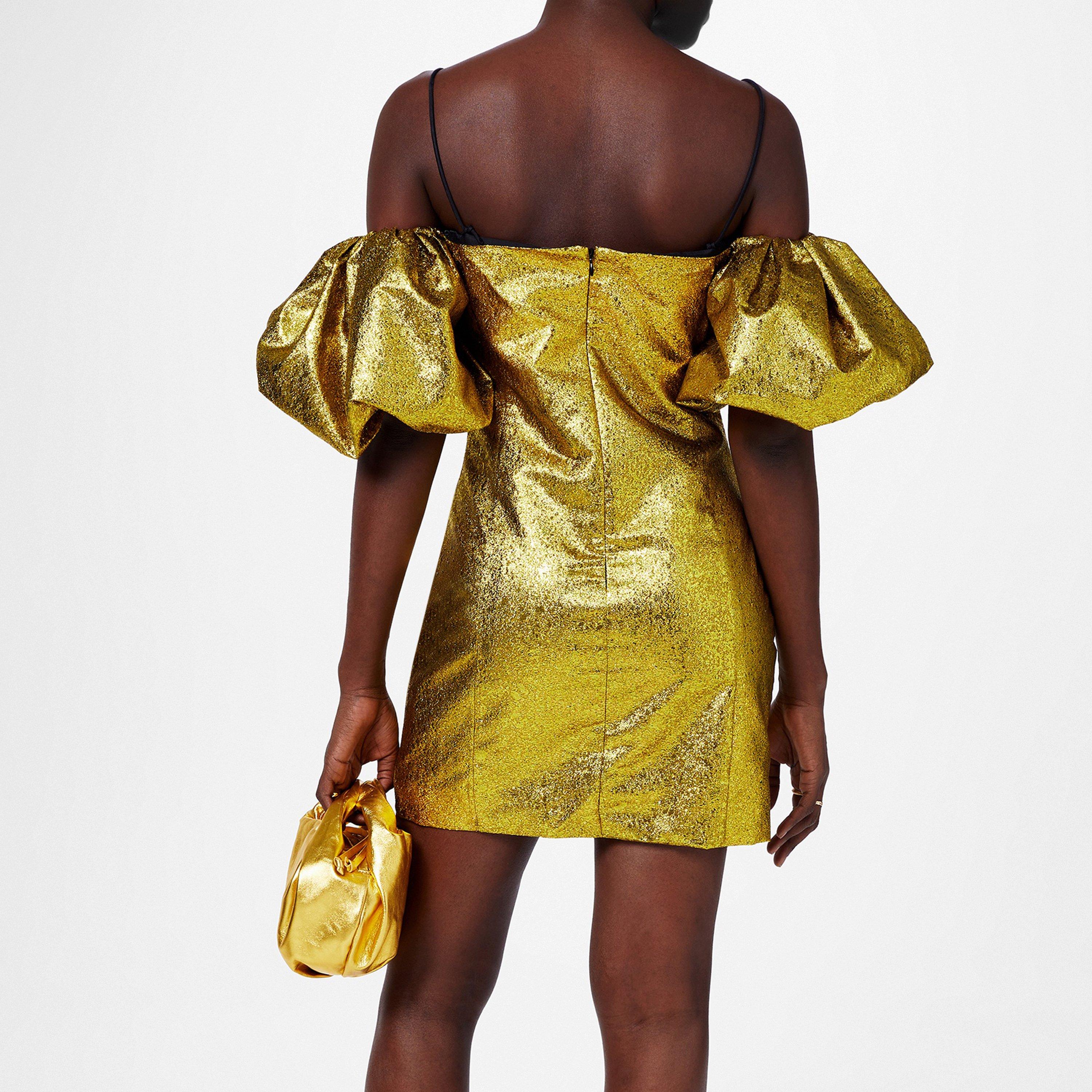 Gold - Stine Goya - Women's Brera Jacquard Mini Dress - 2