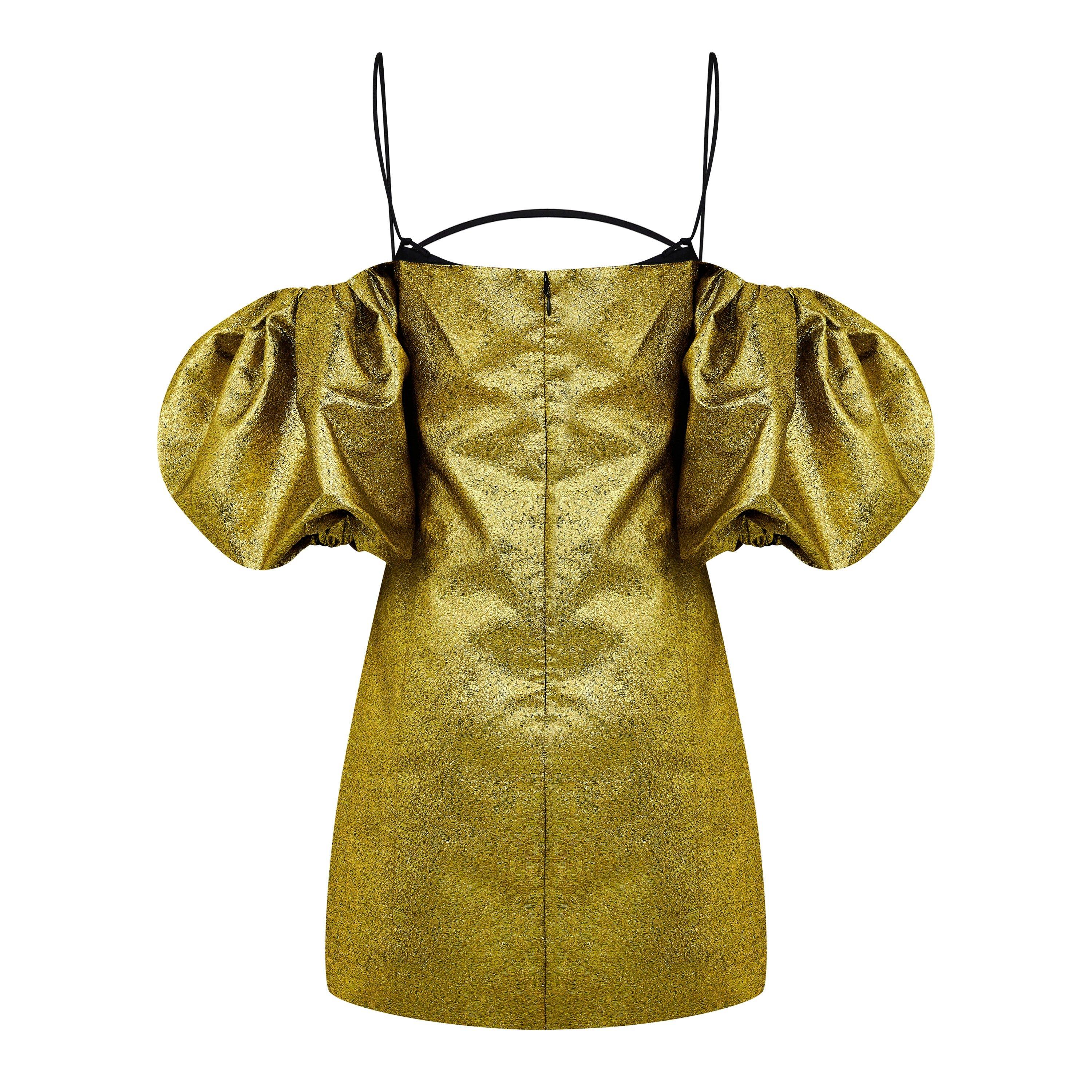 Gold - Stine Goya - Women's Brera Jacquard Mini Dress - 6