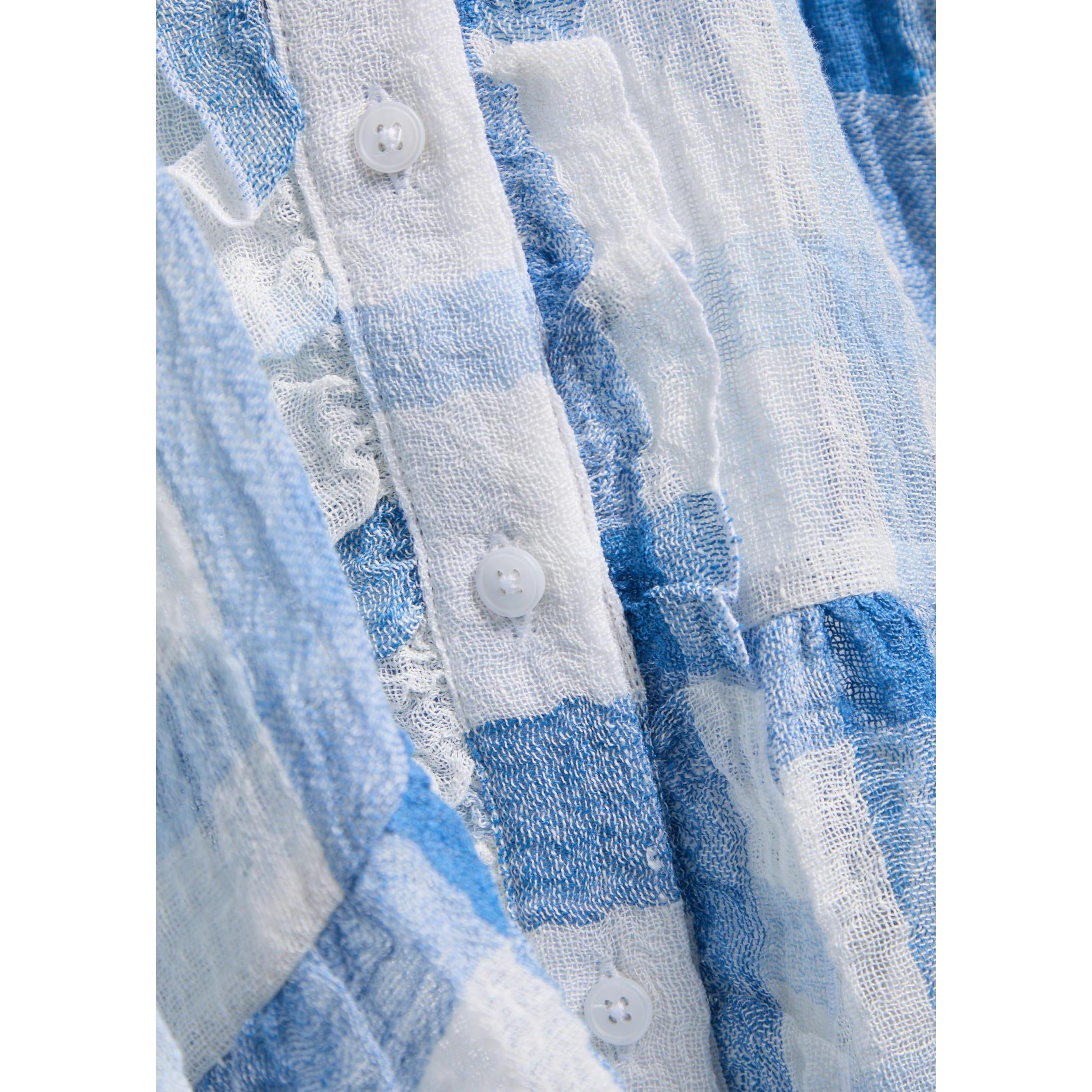 BLUE AND WHITE - Lisa Marie Fernandez - LD RUFFLE SLIP MAXI DRESS - 4