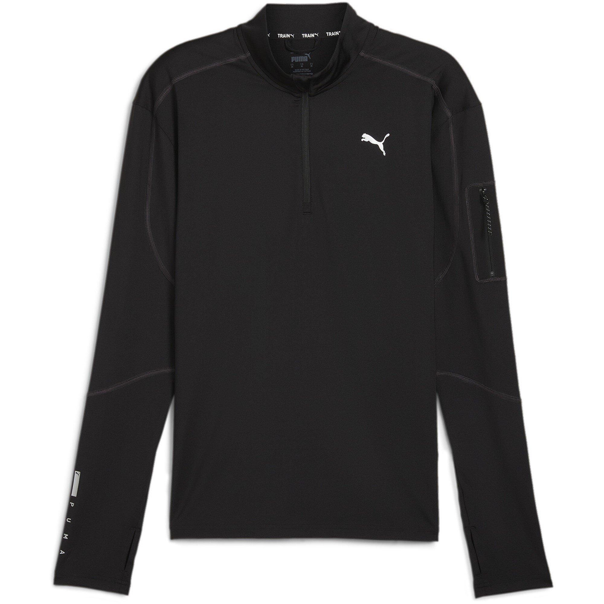 Puma Men's Performance Quarter-Zip Tracksuit Top - Black - XL