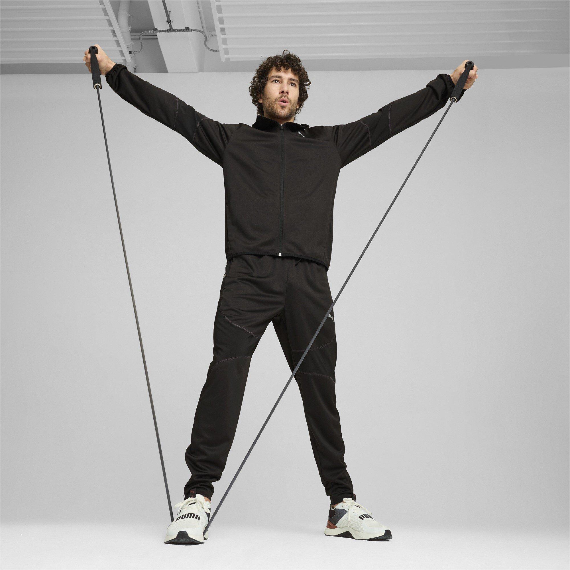 Schwarz - Puma - Men's Flex Panelled Moisture-Wicking Performance Training Jacket - 7