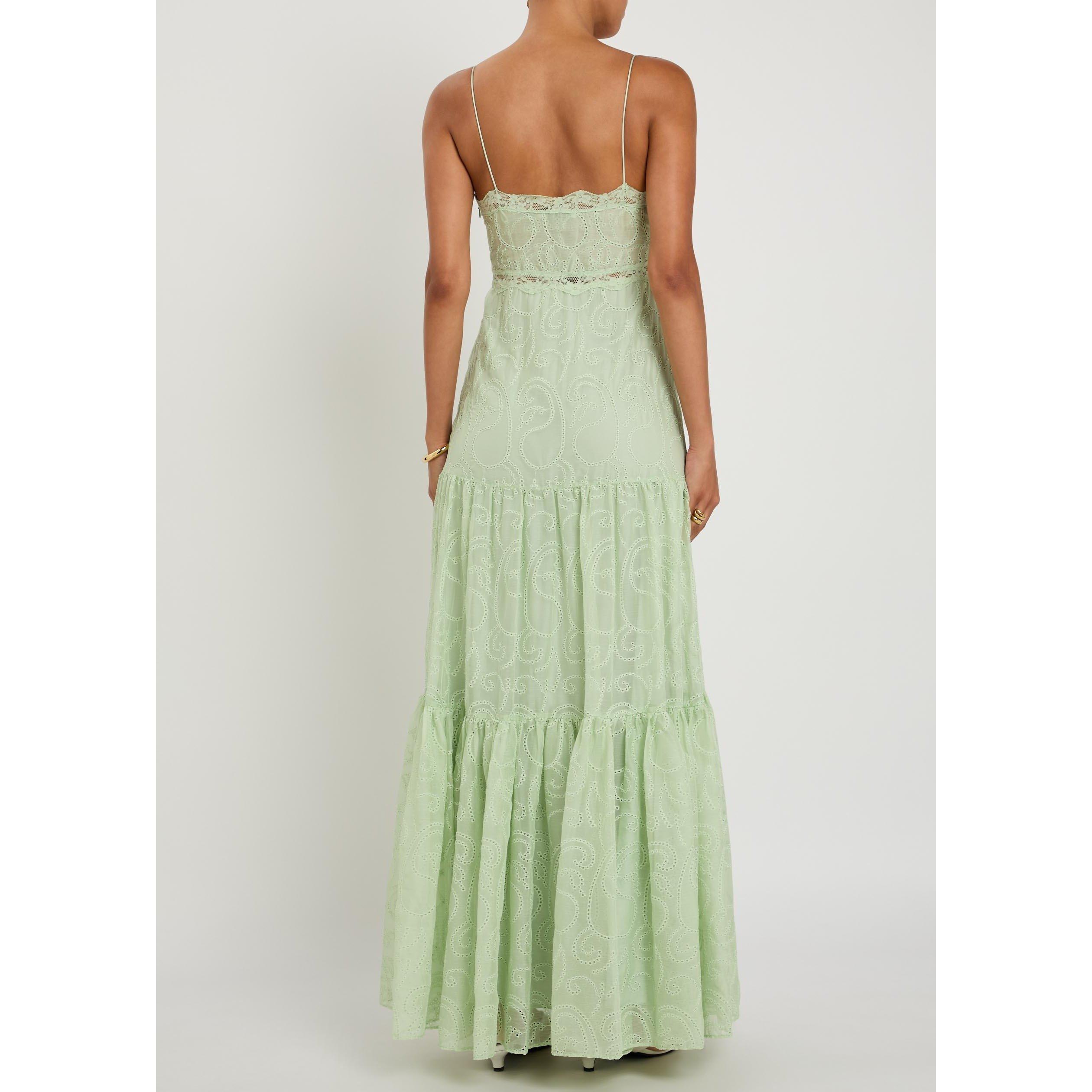 LIGHT GREEN - Alice And Olivia - LD Nicky lace tiered Dress - 3