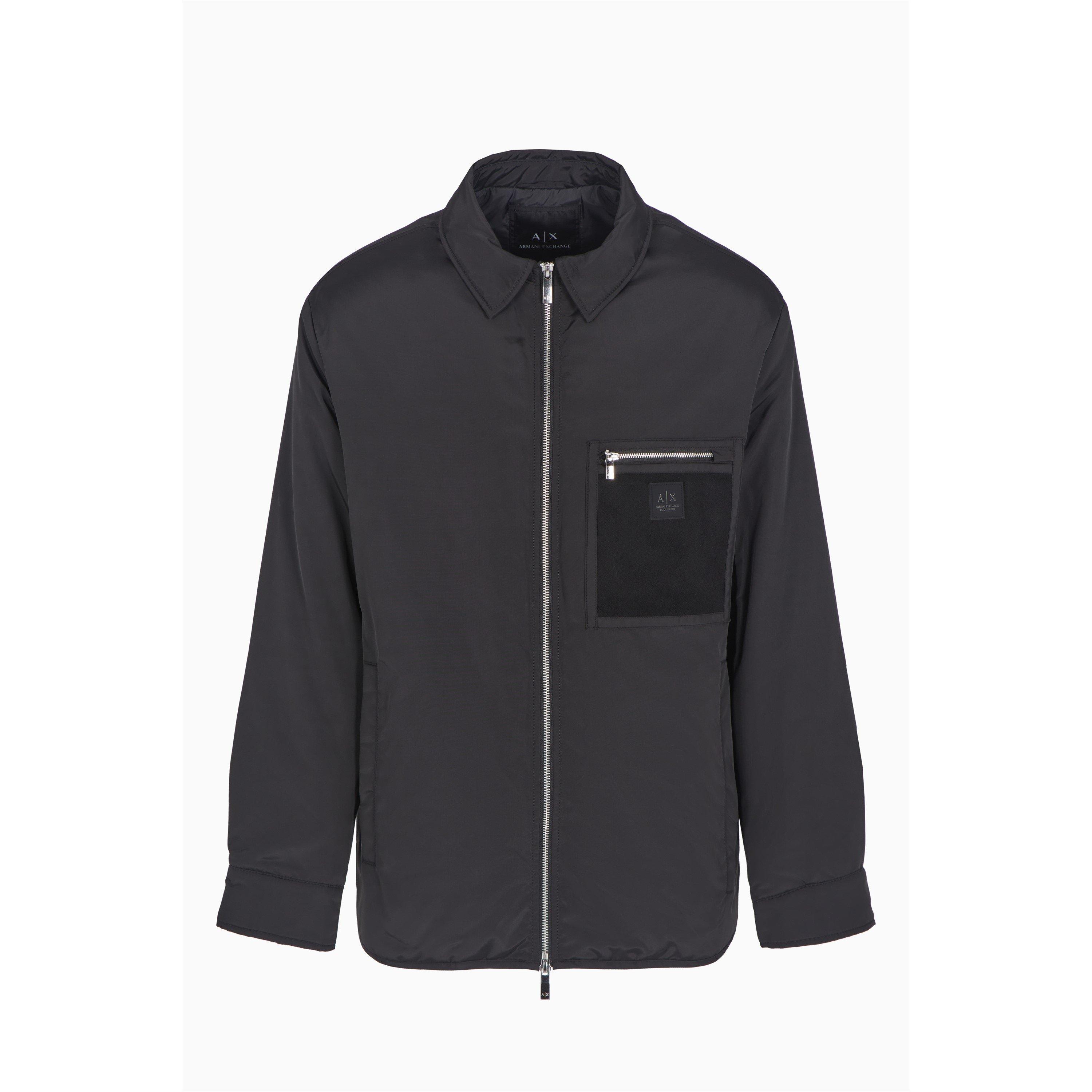 Black UC001 - Armani Exchange - Men's Caban Overshirt - 1