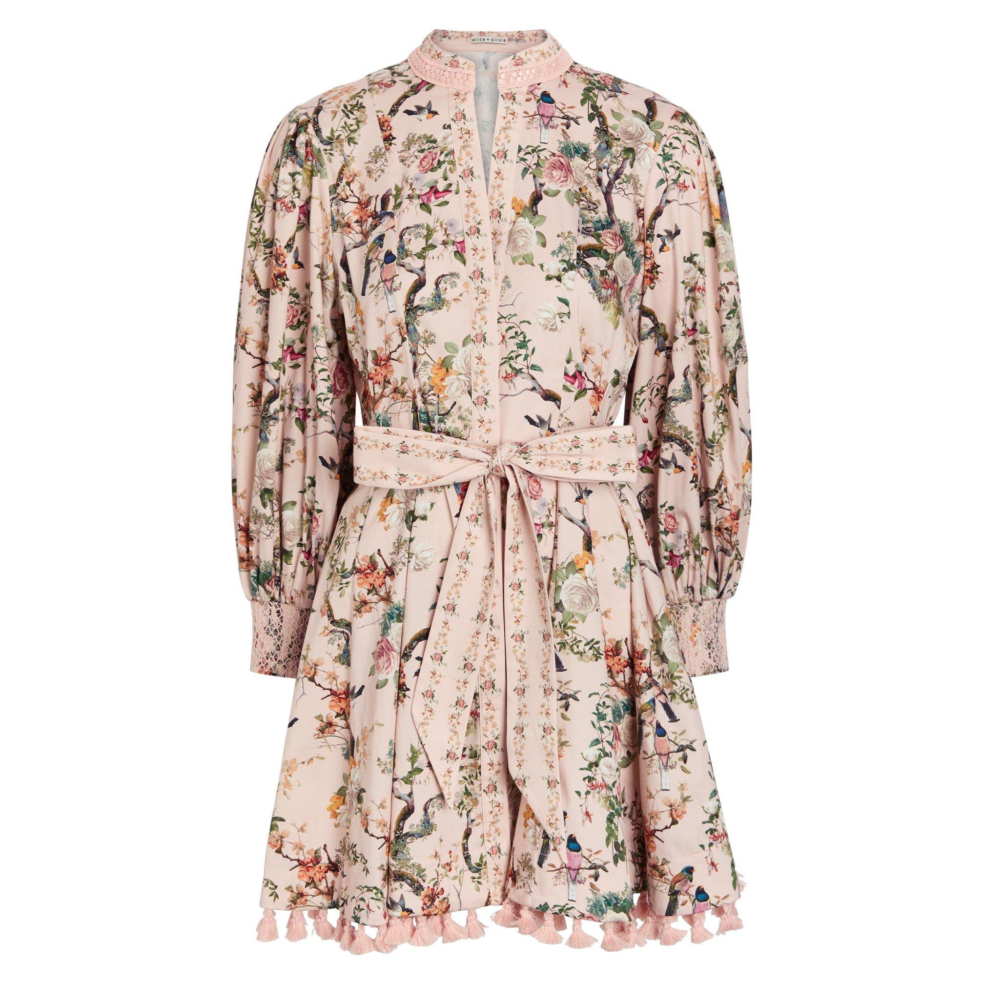 PINK AND OTHER - Alice And Olivia - SD Lucy Shirt Dress W Tie Belt
