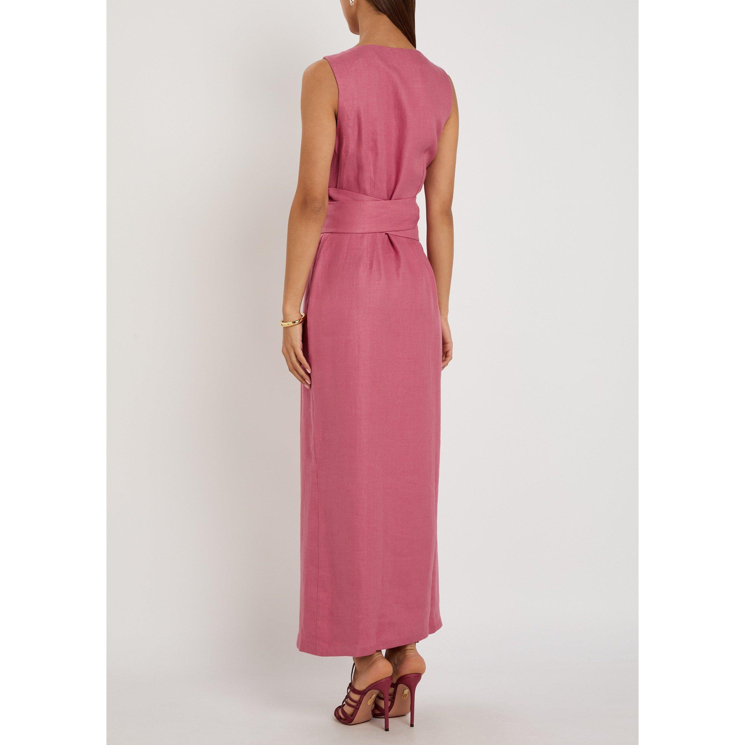 PINK - Giuliva Heritage - THE LYRA DRESS LINEN - 3