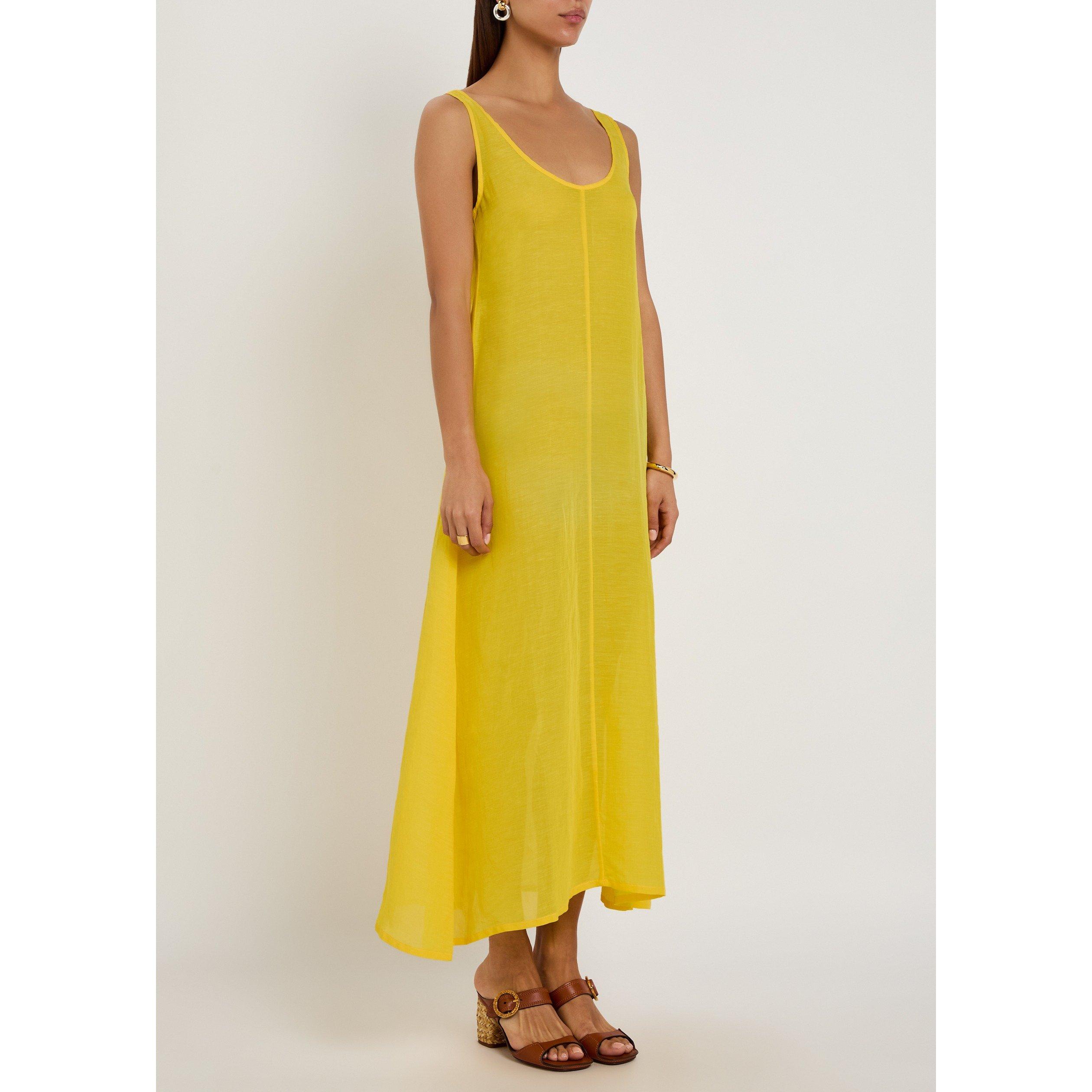 YELLOW - Giuliva Heritage - THE PRISCILLA DRESS LINEN - 2