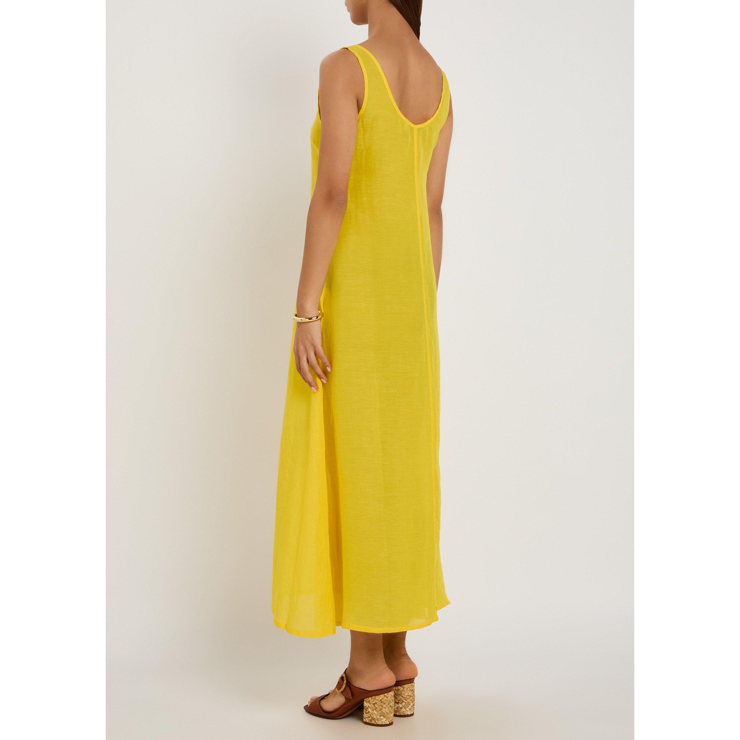 YELLOW - Giuliva Heritage - THE PRISCILLA DRESS LINEN - 3