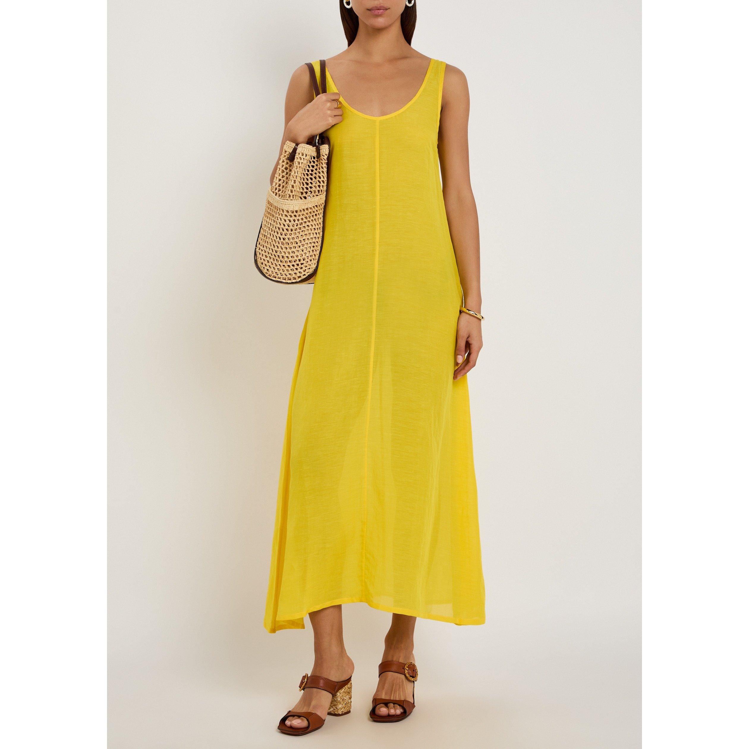 YELLOW - Giuliva Heritage - THE PRISCILLA DRESS LINEN - 5