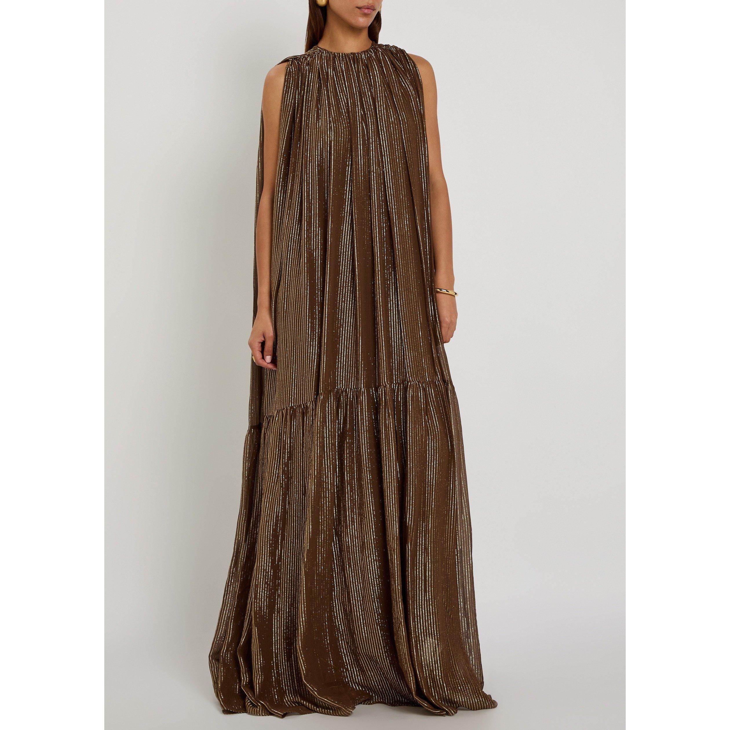 GOLD AND OTHER - Petar Petrov - SEMI-SHEER FULL-LENGTH DRESS - 5