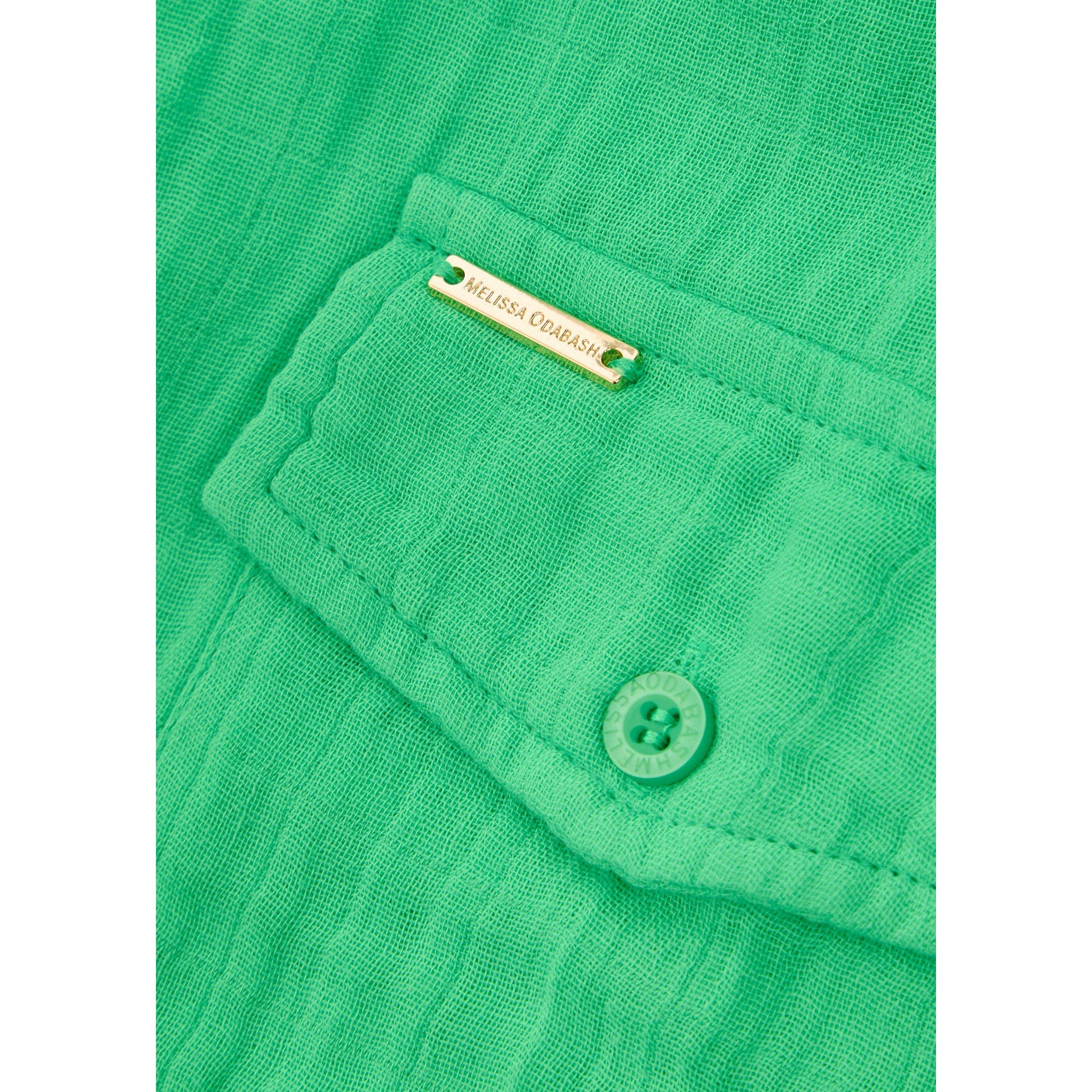GREEN - Melissa Odabash - Women's Elena Cotton Long-Sleeve Plain Shirt - 4