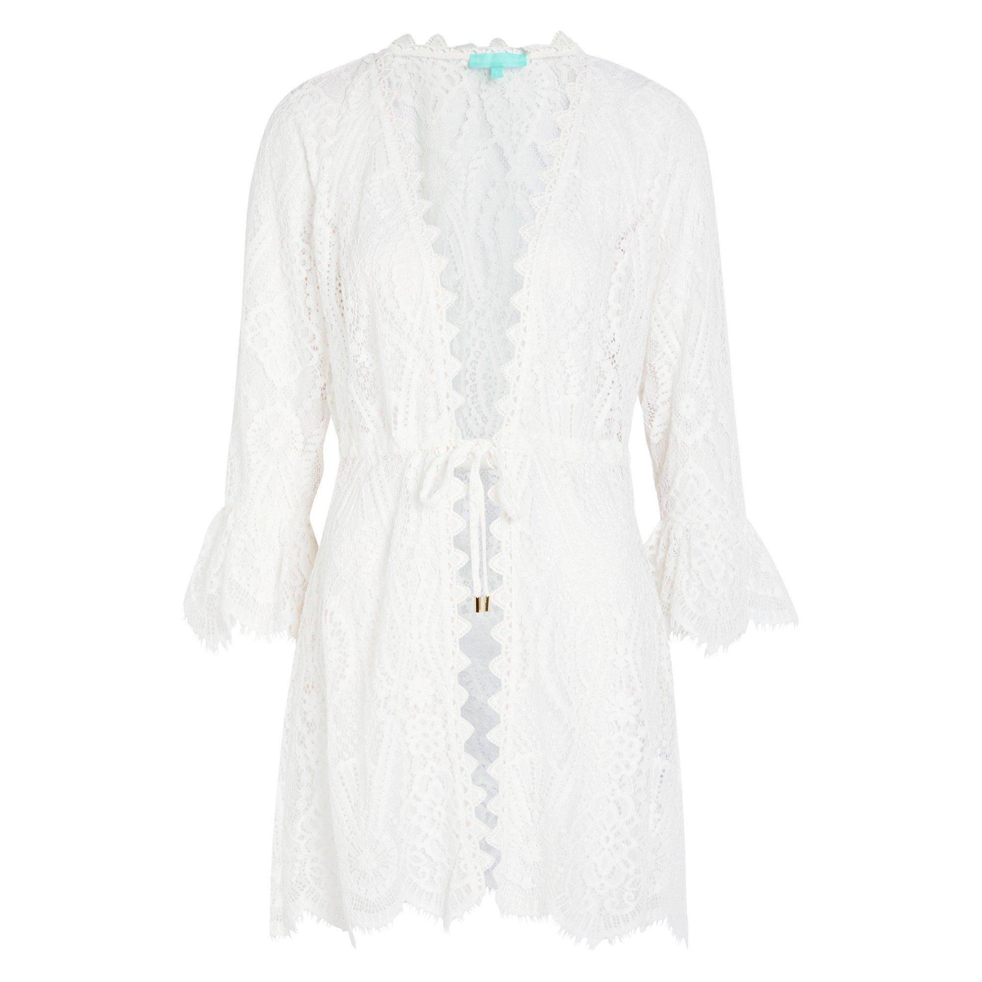 WHITE - Melissa Odabash - SD NAIA LACE COVER UP SHORT DR - 1