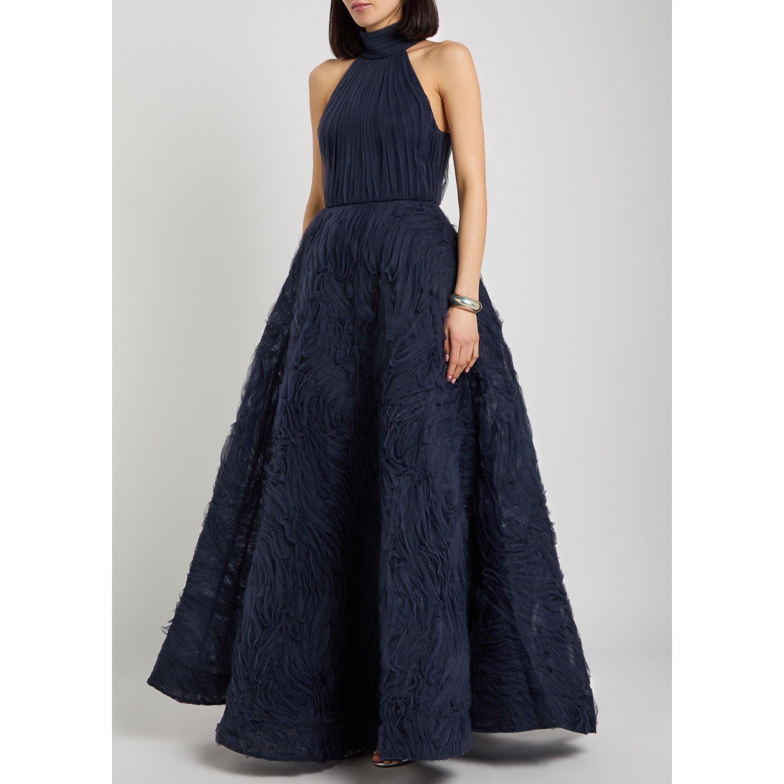 NAVY - Rebecca Vallance - Women's Jasmine Halter Neck Maxi Dress - 2