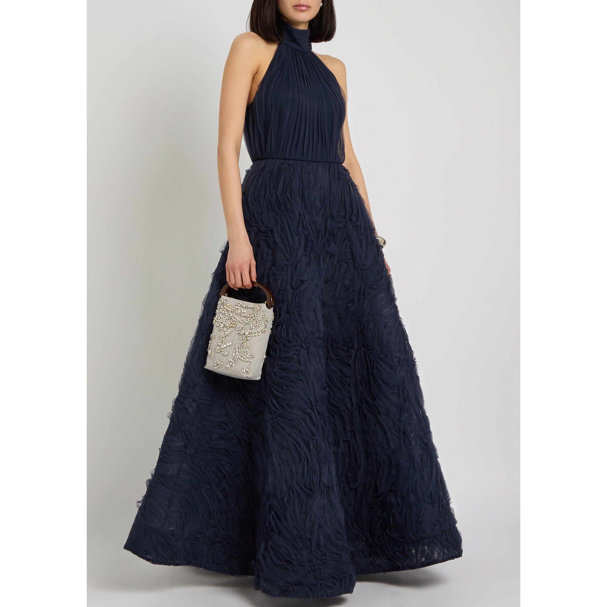 NAVY - Rebecca Vallance - Women's Jasmine Halter Neck Maxi Dress - 5