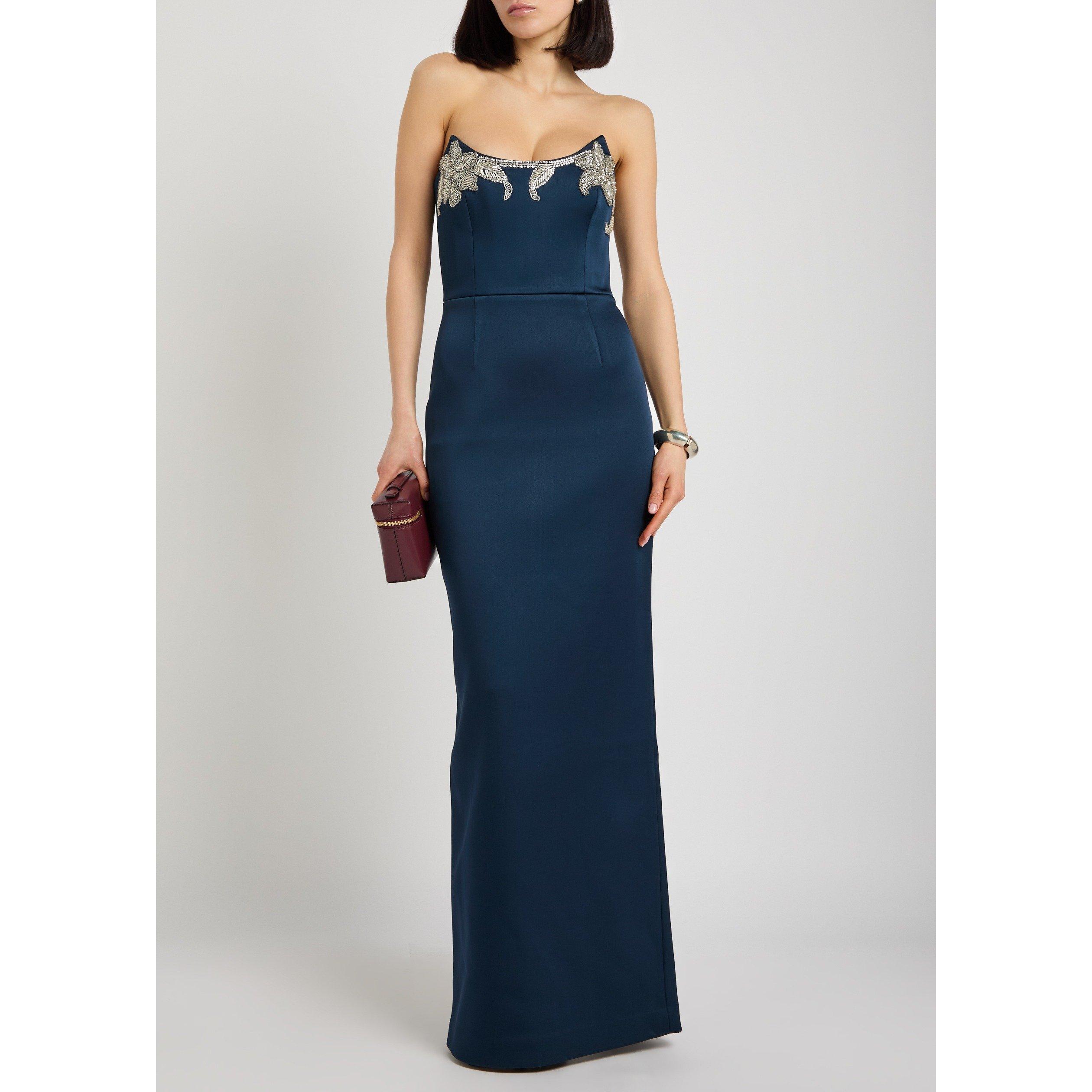 NAVY - Rebecca Vallance - Women's Lessa Strapless Maxi Dress - 5