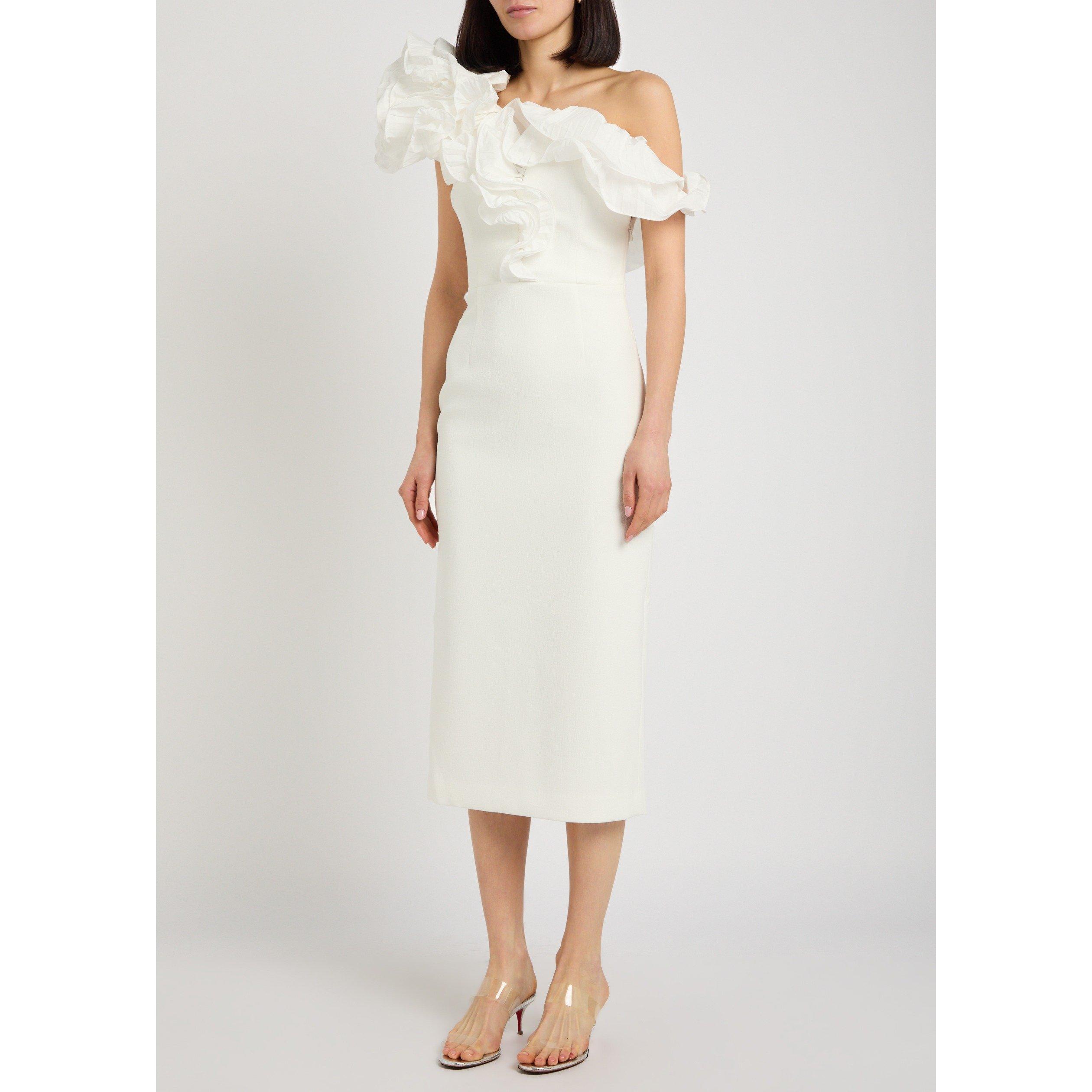 IVORY - Rebecca Vallance - Women's Ozias Midi Crepe Tea Dress - 2