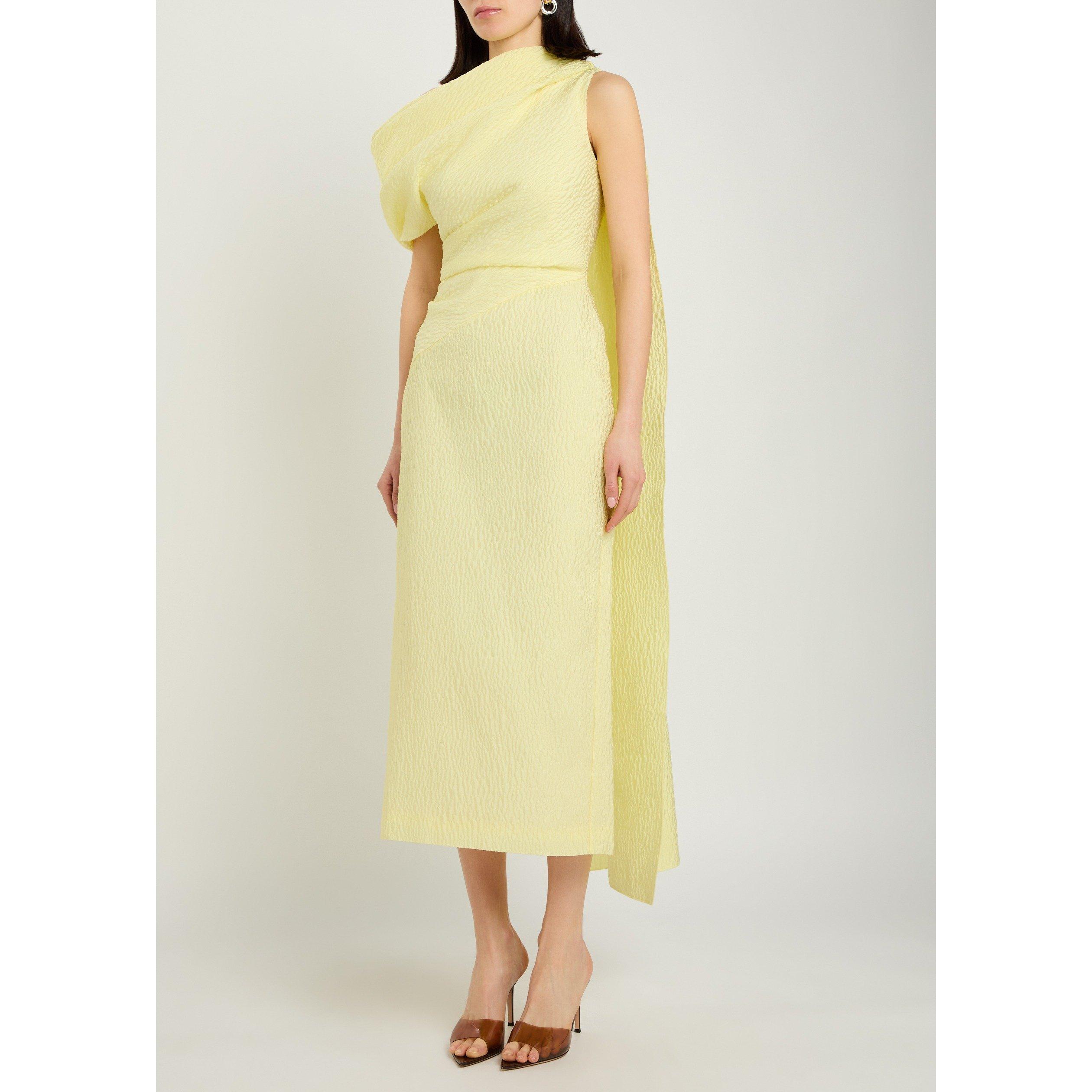 YELLOW LEMON - Roksanda Ilincic - Women's Maite One-Shoulder Maxi Dress - 2