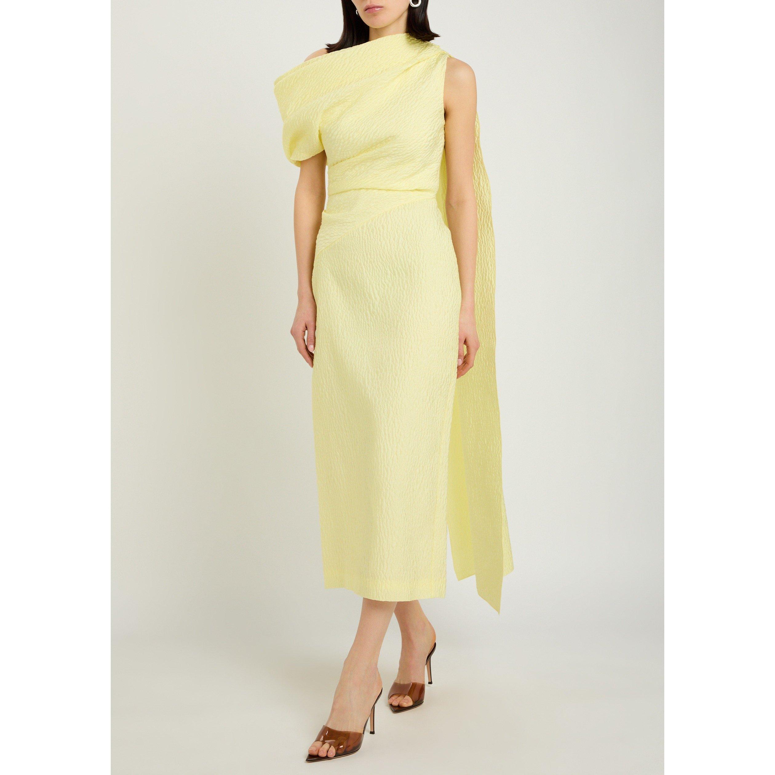 YELLOW LEMON - Roksanda Ilincic - Women's Maite One-Shoulder Maxi Dress - 5