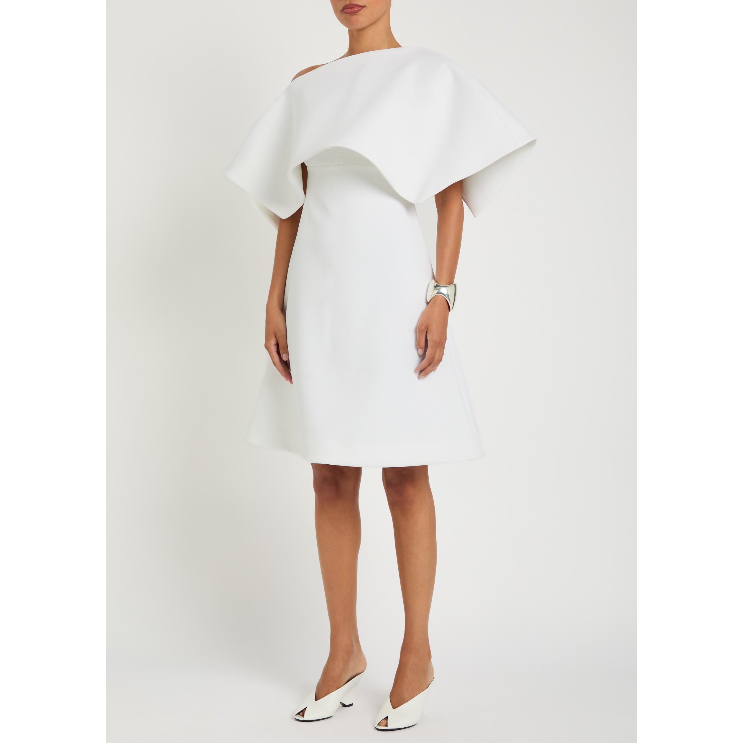 WHITE - Unknown - Women's Big Collar Mini Dress - 2