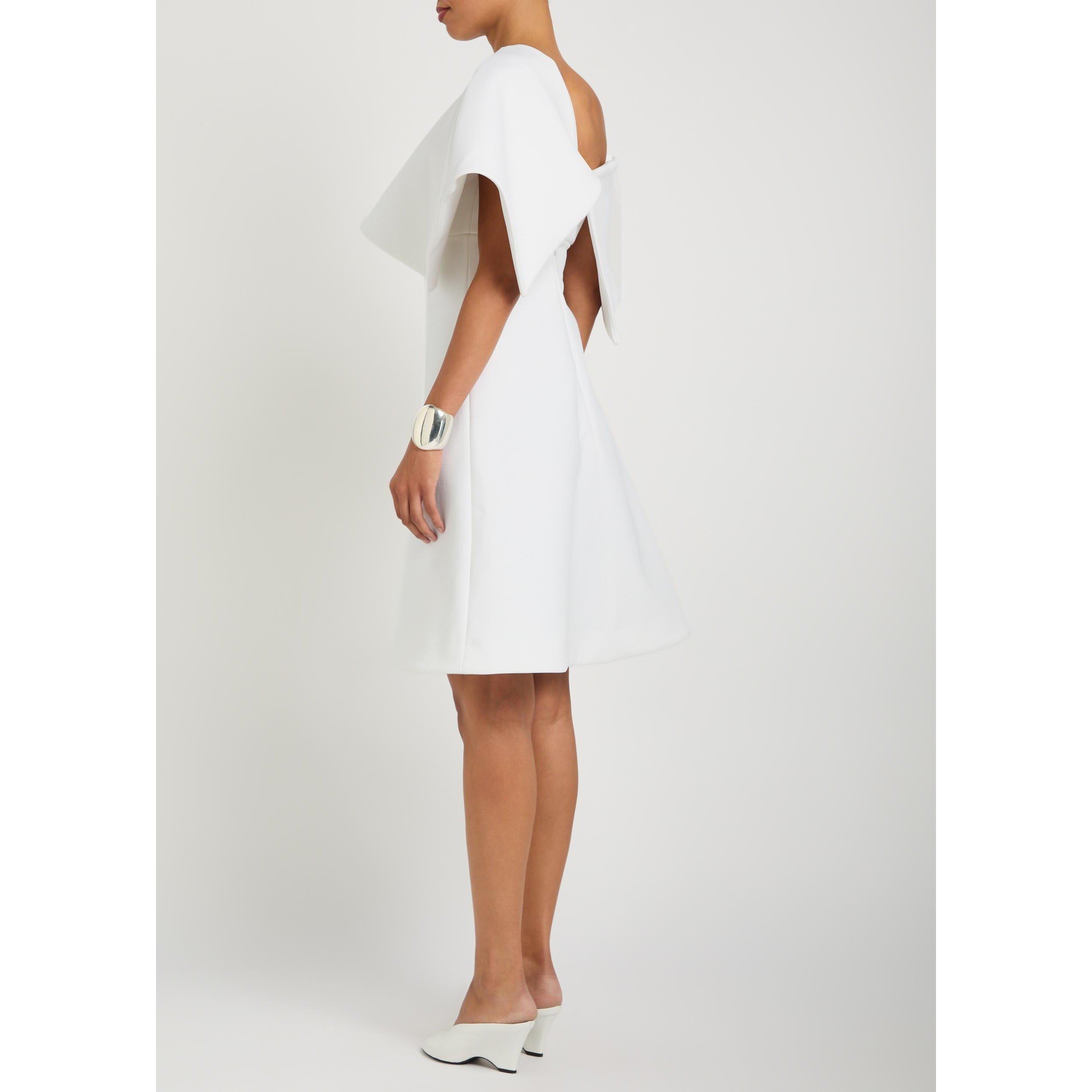 WHITE - Unknown - Women's Big Collar Mini Dress - 3