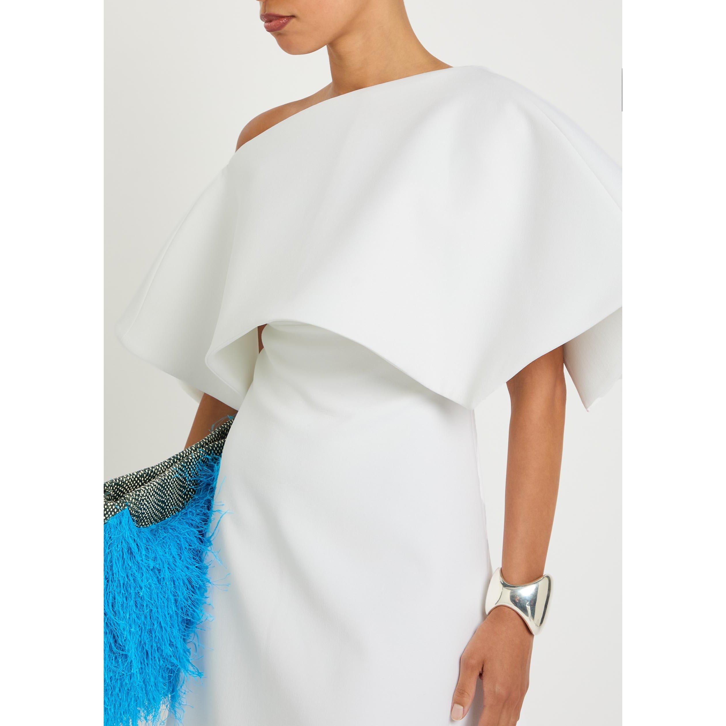 WHITE - Unknown - Women's Big Collar Mini Dress - 4