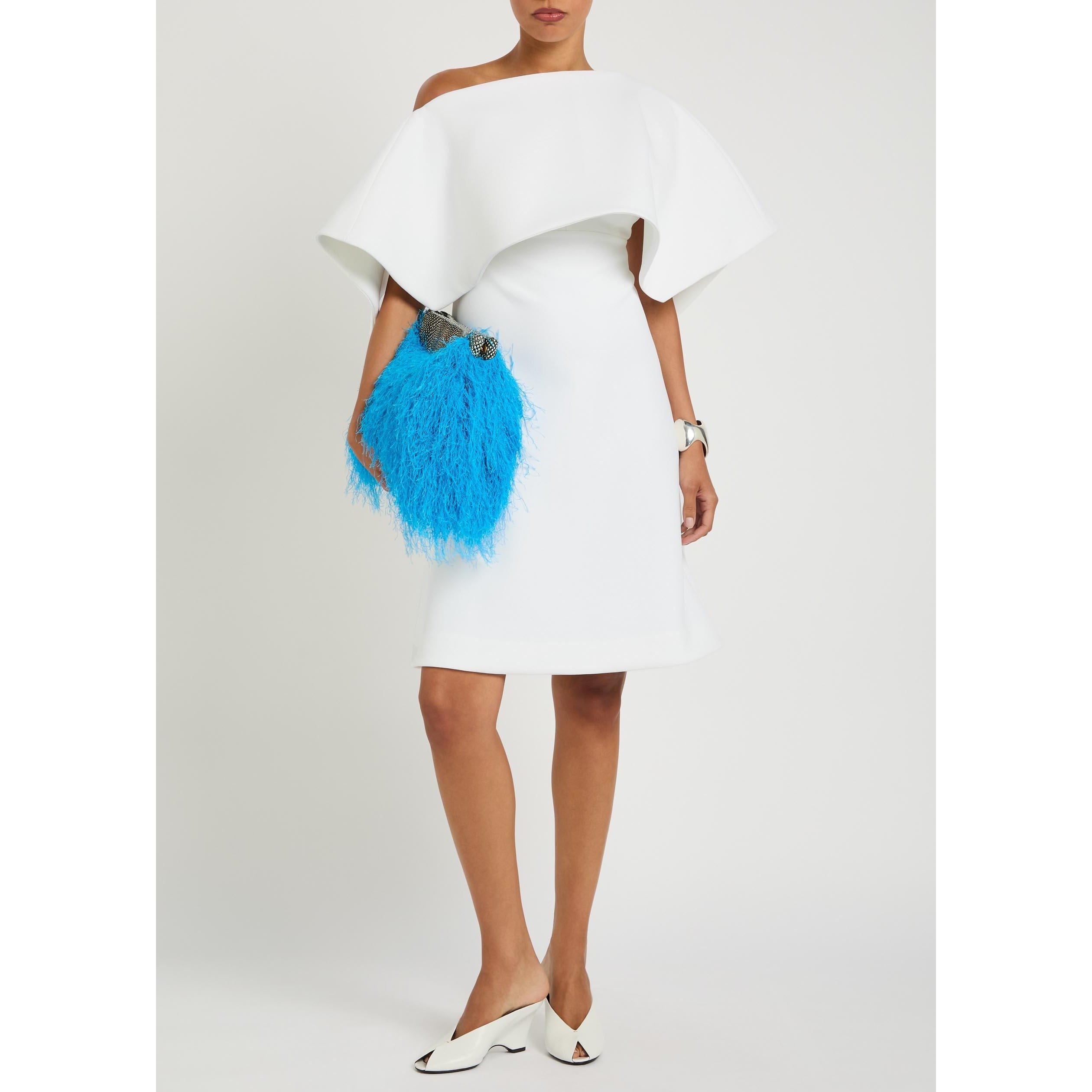 WHITE - Unknown - Women's Big Collar Mini Dress - 5