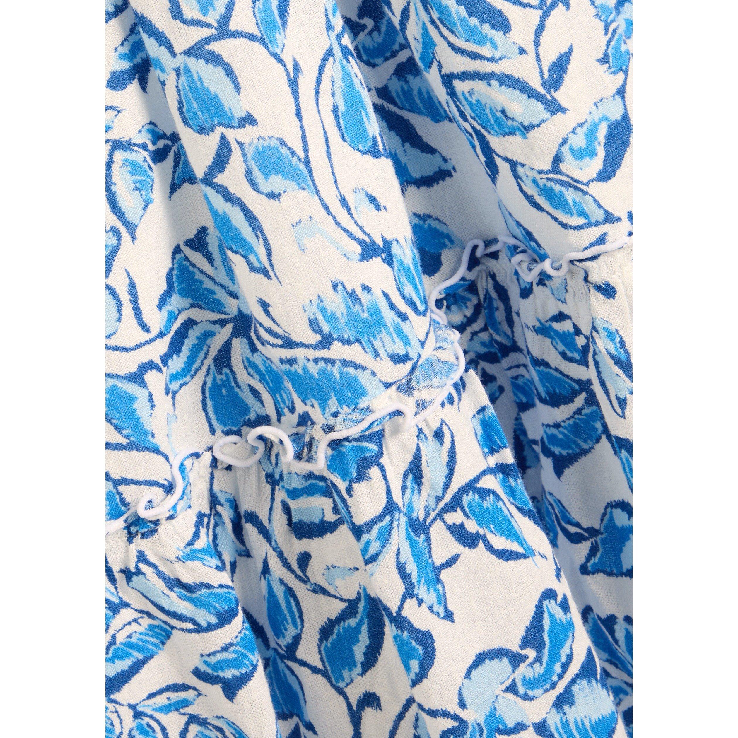 BLUE - Rails - Women's Juni Floral Linen A Line Dress - 4
