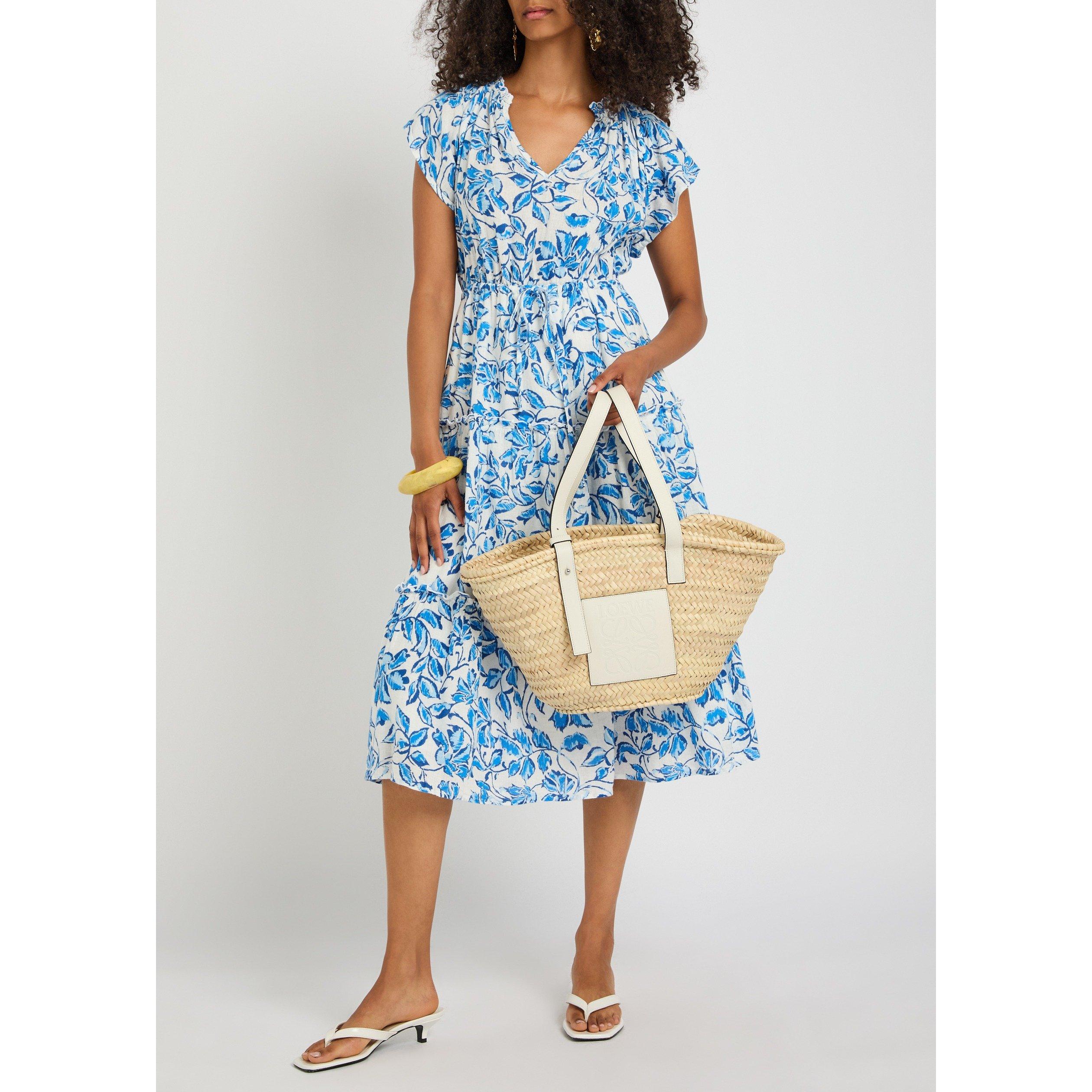 BLUE - Rails - Women's Juni Floral Linen A Line Dress - 5