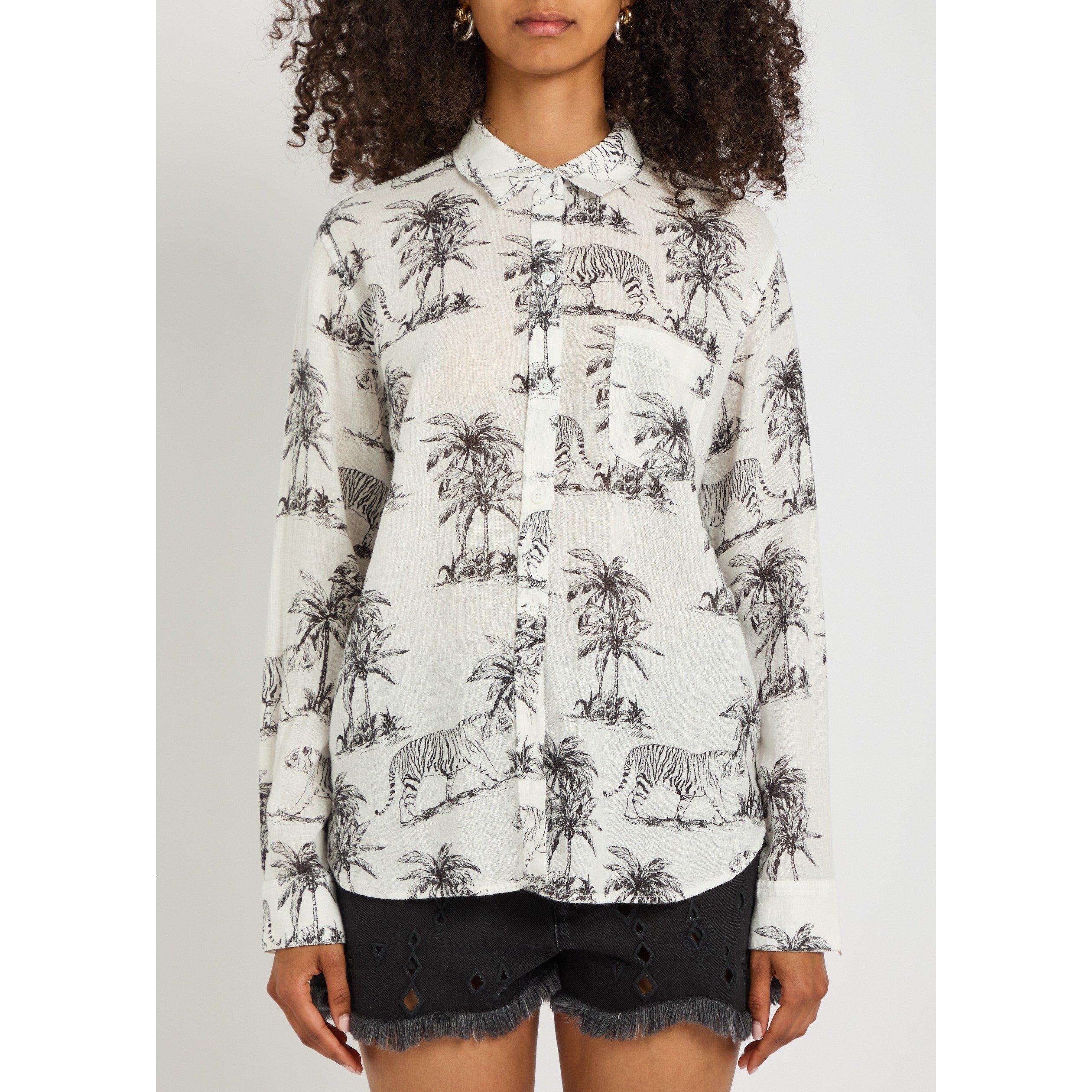 IVORY - Rails - Women's Charli Linen Long-Sleeve Patterned Shirt - 2