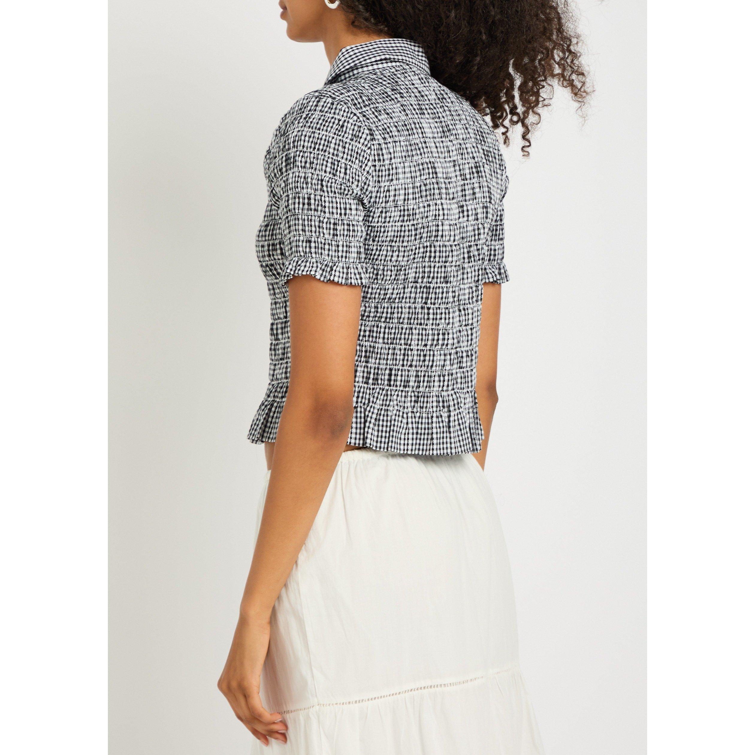 BLACK - Rails - Women's Alton Gingham Cotton Slim-Fit Shirt - 3