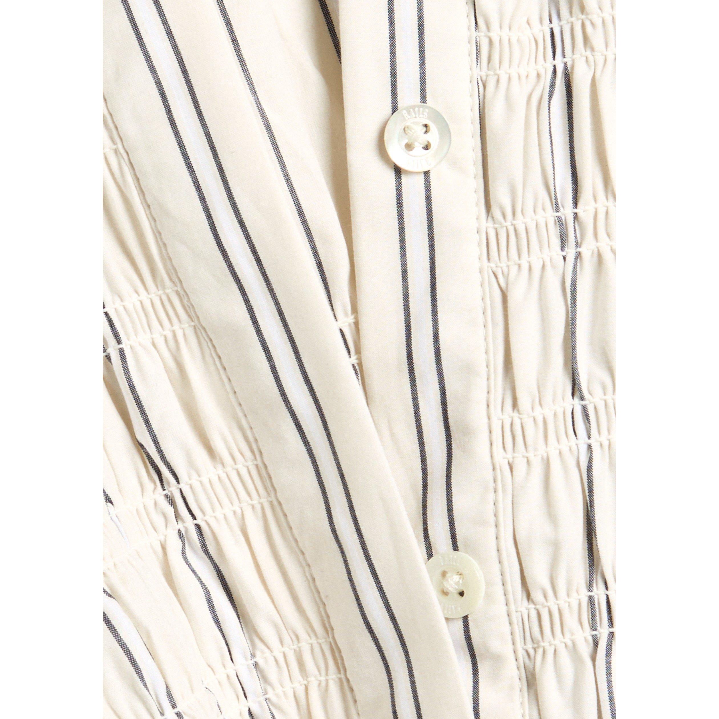 WHITE AND OTHER - Rails - Women's Bradshaw Striped Cotton Long-Sleeve Shirt - 4