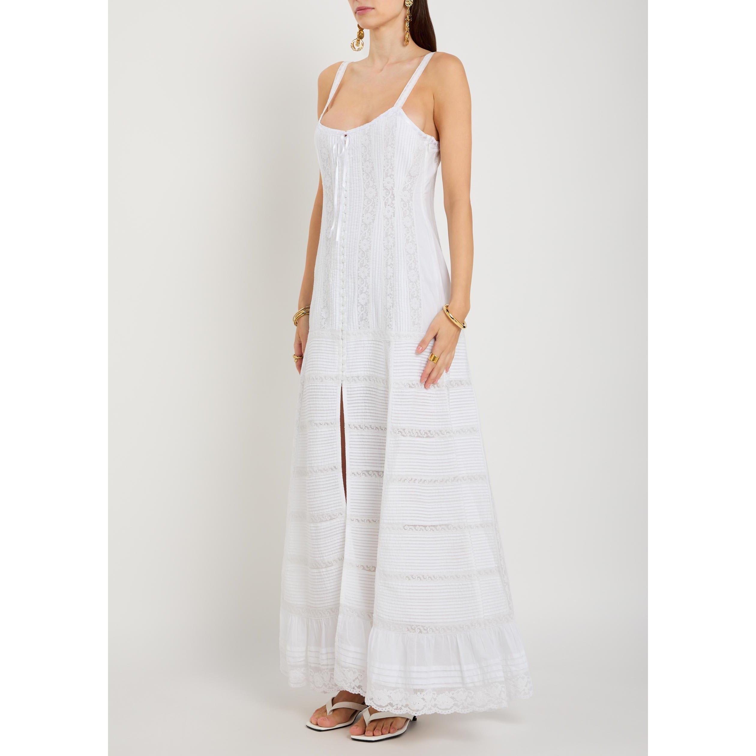 WHITE - LoveshackFancy - Women's Calyx Cotton Maxi Dress - 2