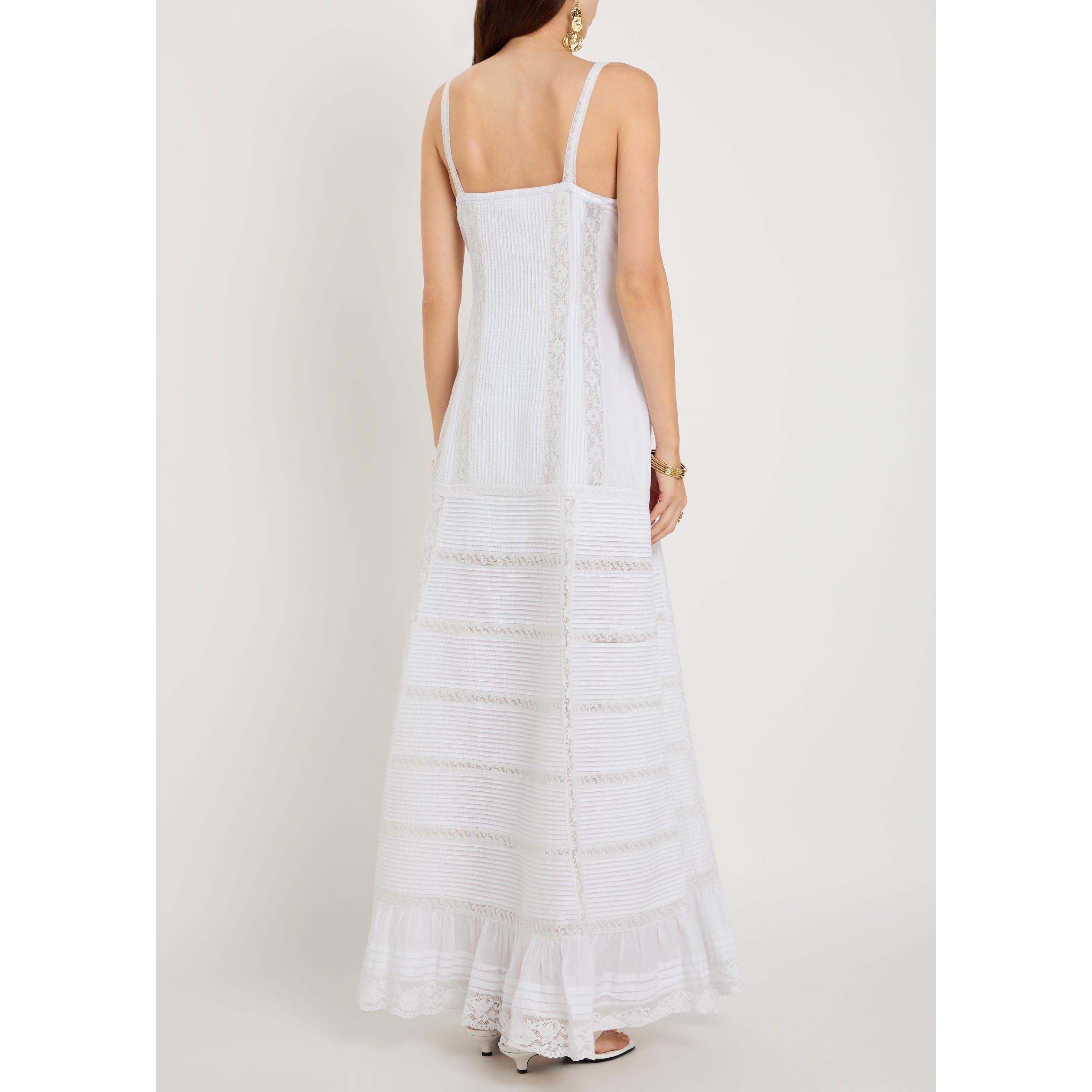 WHITE - LoveshackFancy - Women's Calyx Cotton Maxi Dress - 3