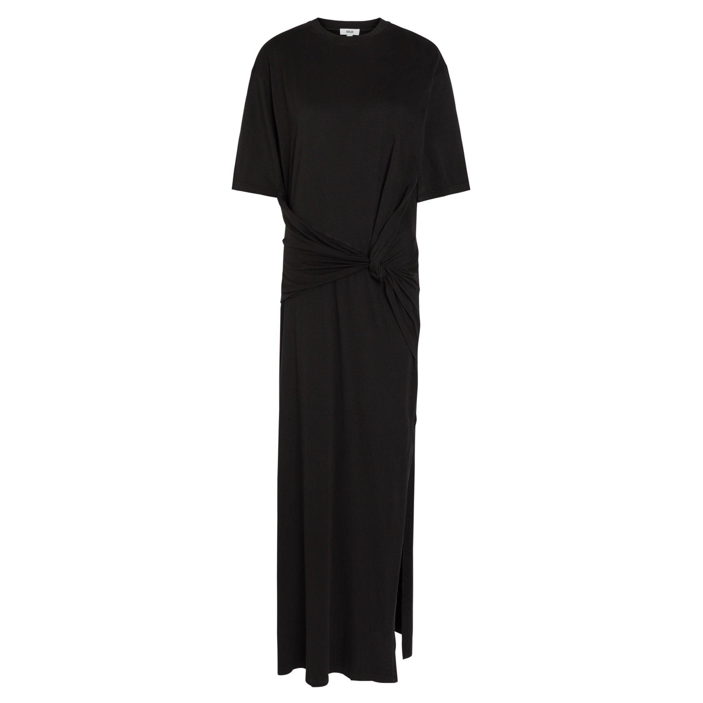 BLACK - Agolde - ZANNA MAXI TWISTED T-SHIRT DRE