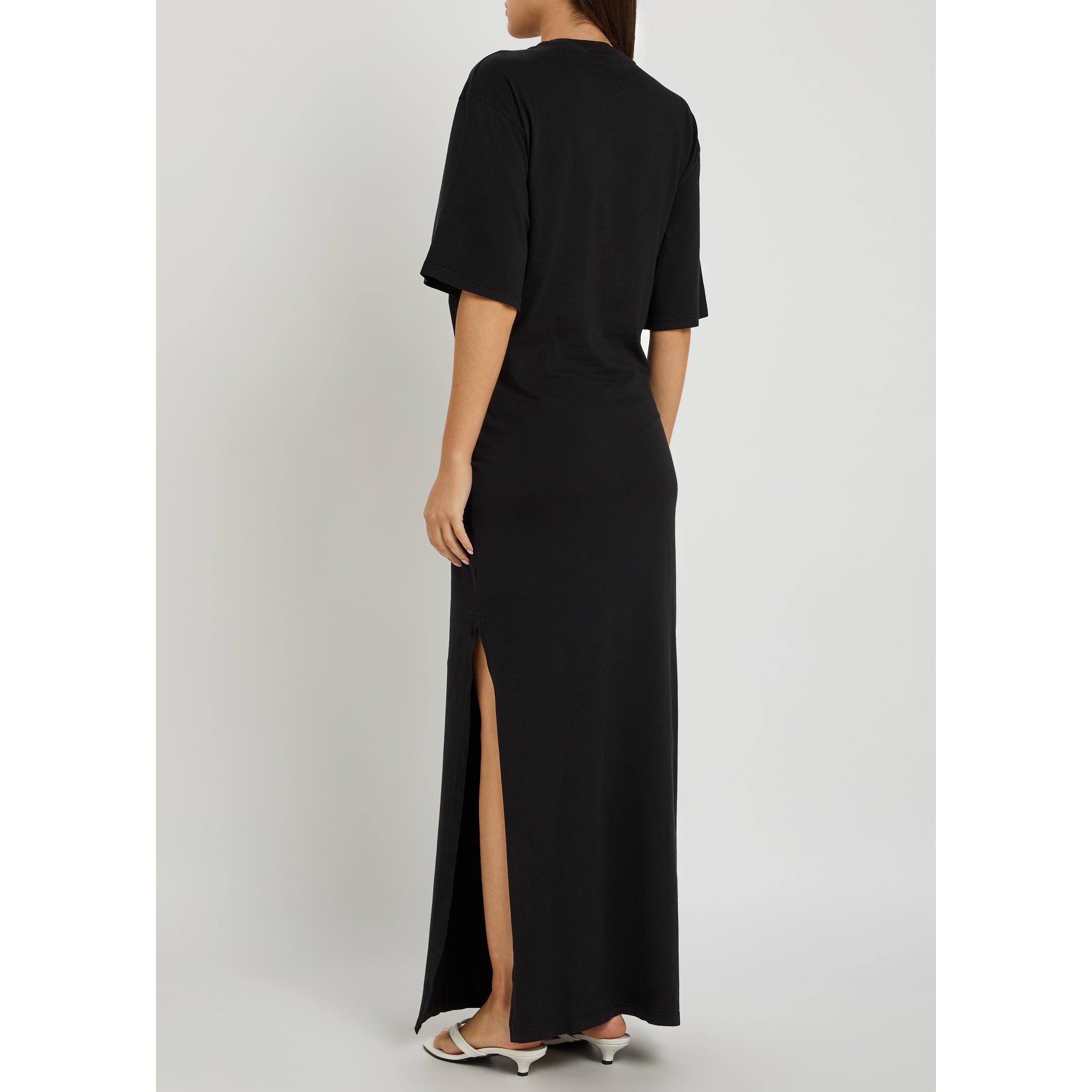 BLACK - Agolde - ZANNA MAXI TWISTED T-SHIRT DRE - 3