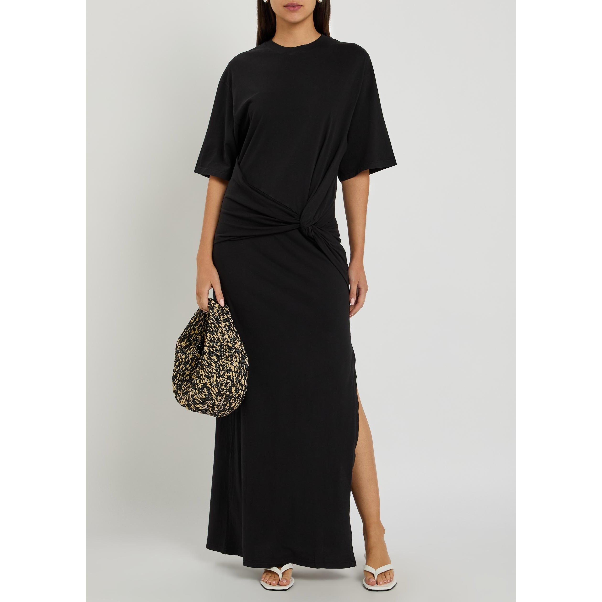 BLACK - Agolde - ZANNA MAXI TWISTED T-SHIRT DRE - 5