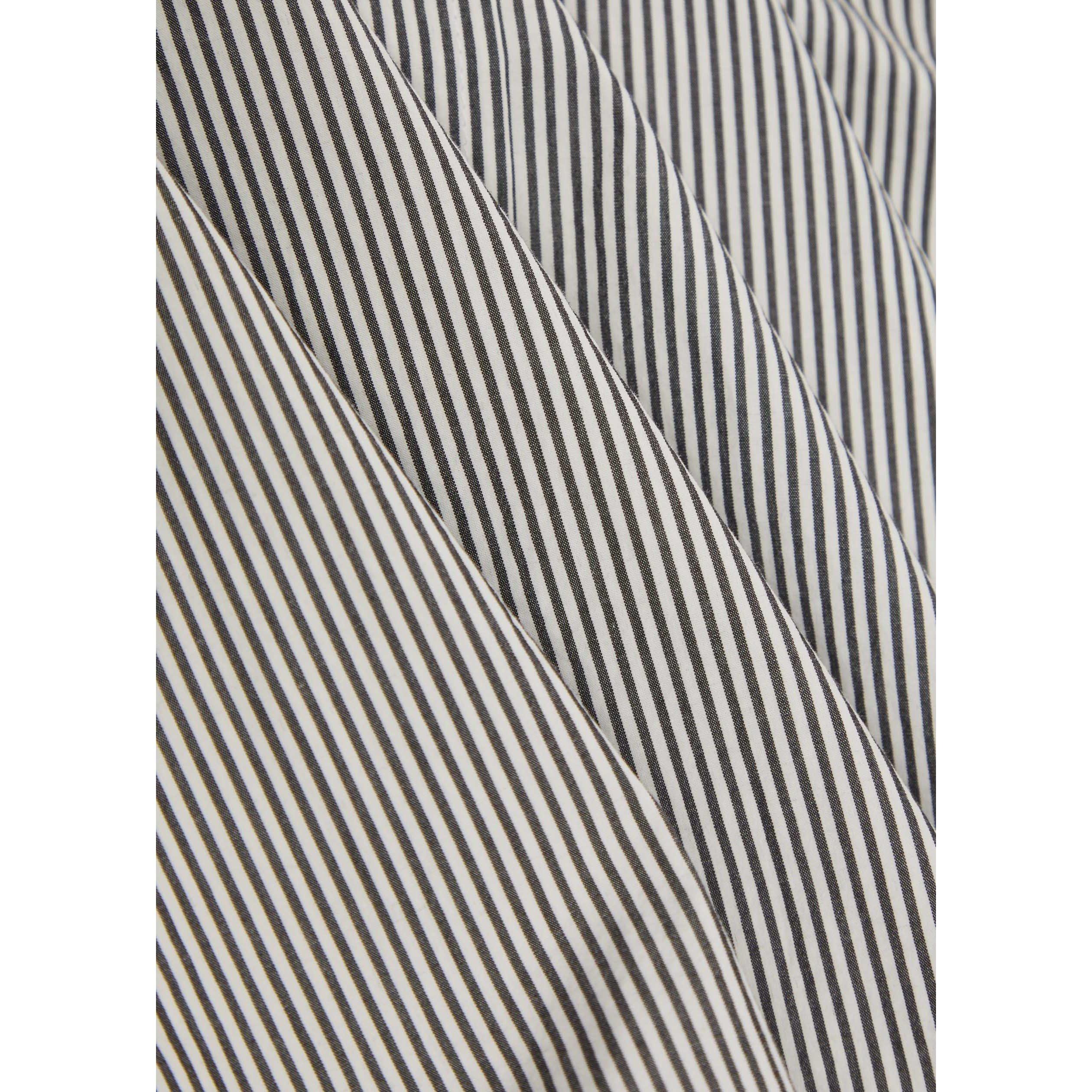 GREY - Agolde - Women's Cinch Striped Cotton Long-Sleeve Shirt - 4