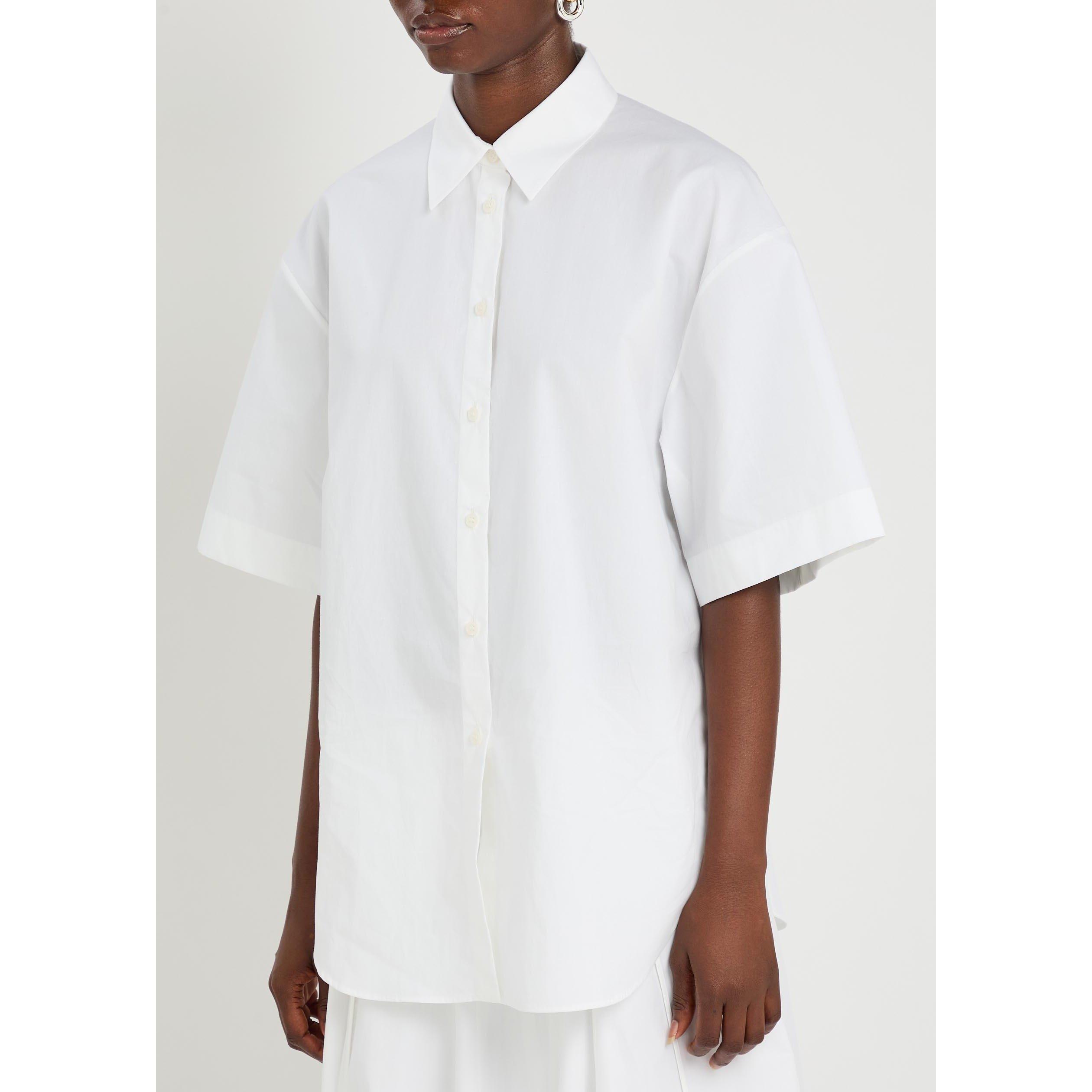 WHITE - Another Tomorrow - POPLIN SHORT SLEEVE SHIRT - 2