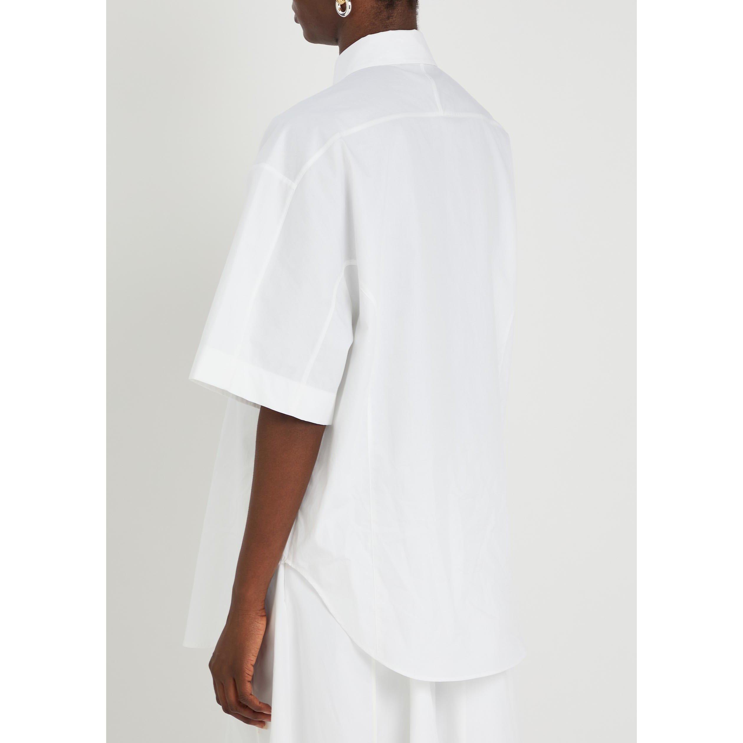 WHITE - Another Tomorrow - POPLIN SHORT SLEEVE SHIRT - 3
