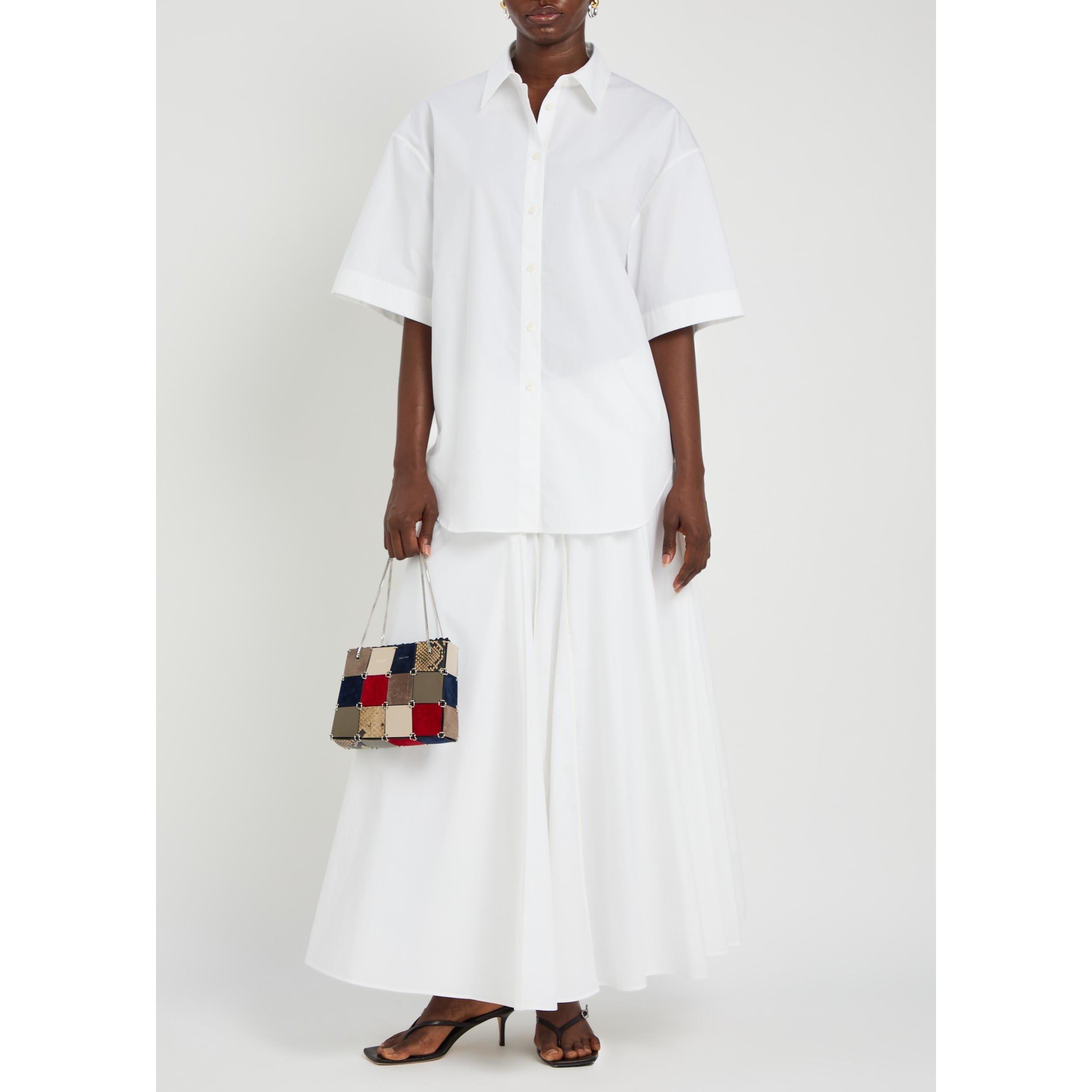 WHITE - Another Tomorrow - POPLIN SHORT SLEEVE SHIRT - 5