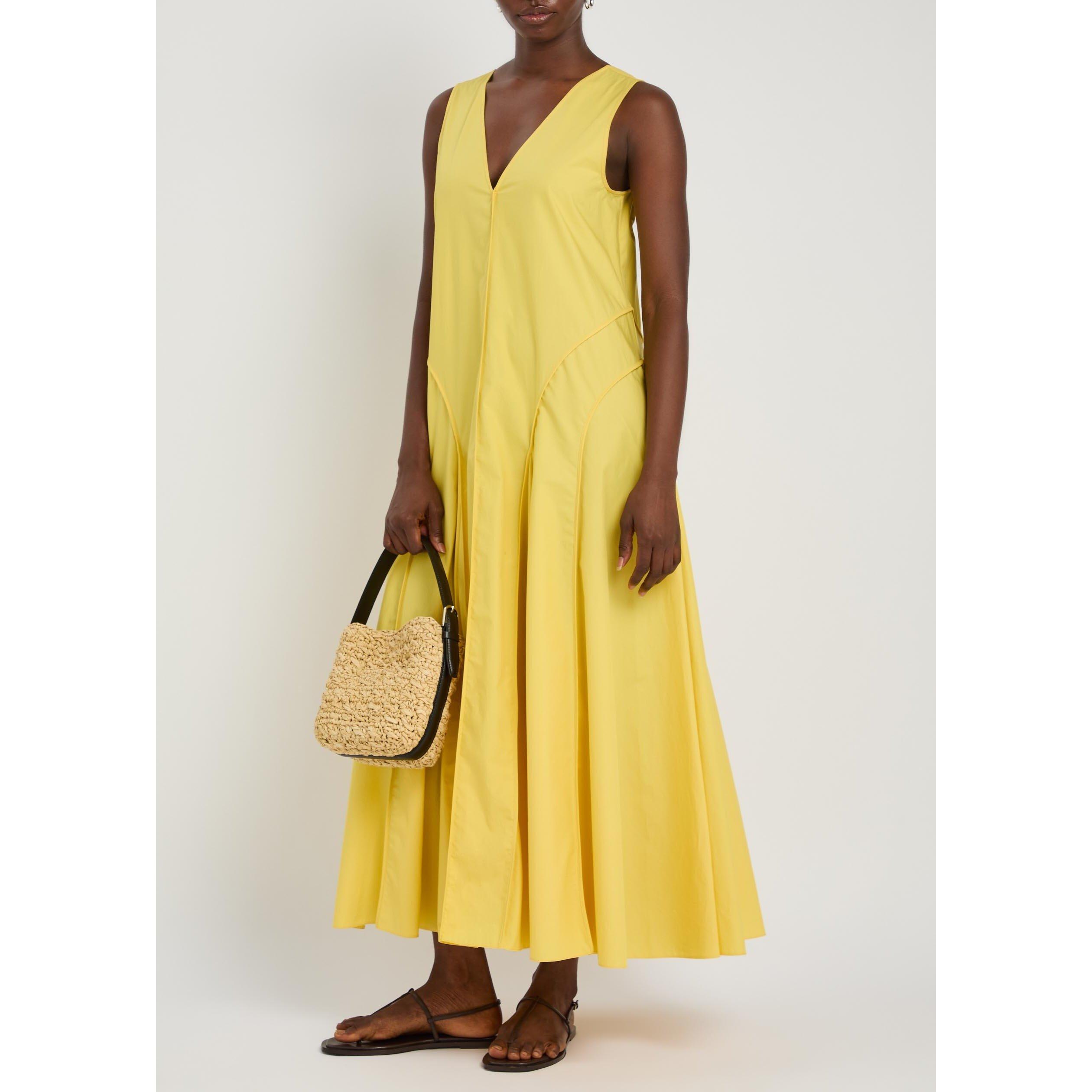 YELLOW - Another Tomorrow - V NECK DAY DRESS - 5